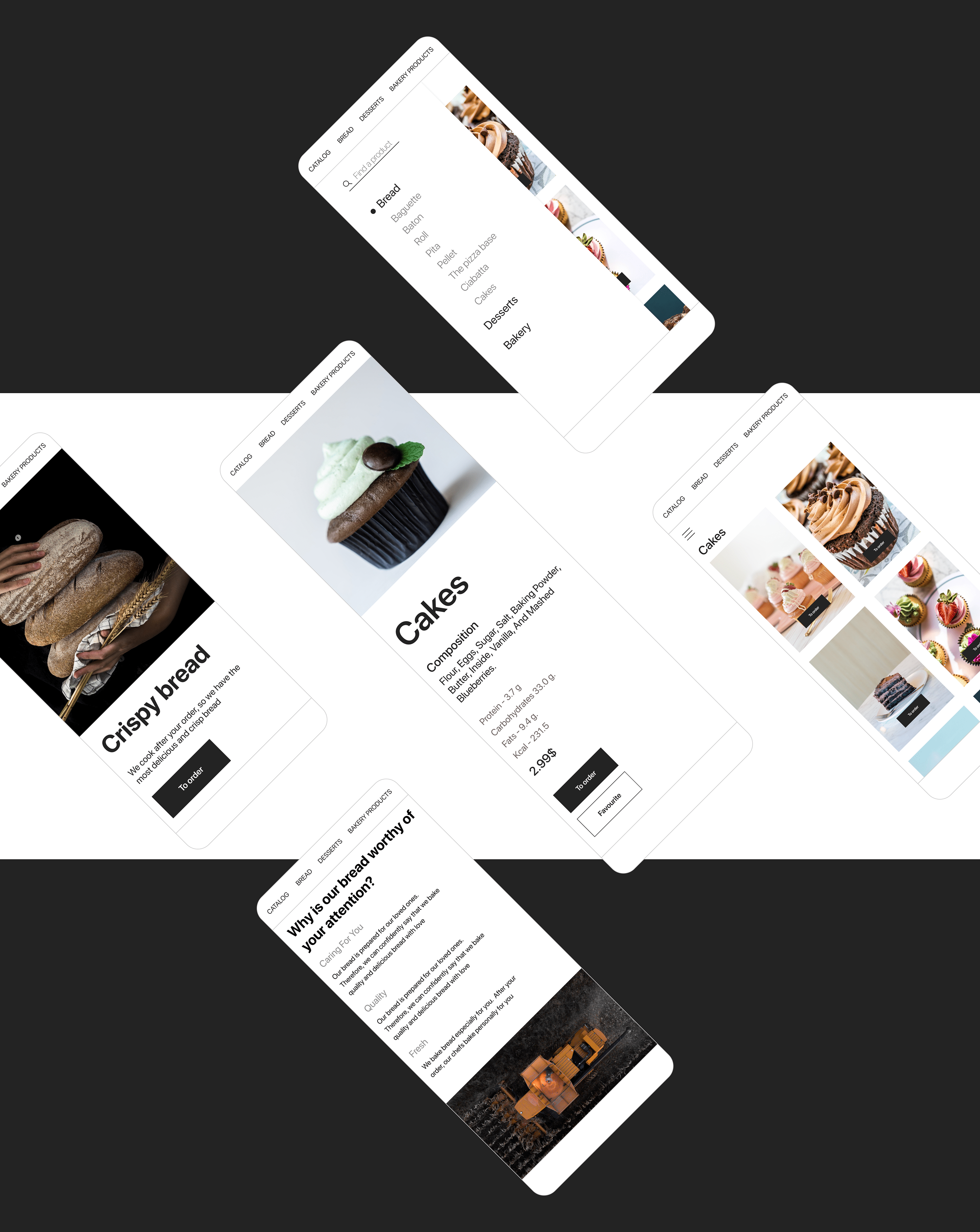 Crispy bread - minimal - web — Изображение №11 — Брендинг, Интерфейсы на Dprofile