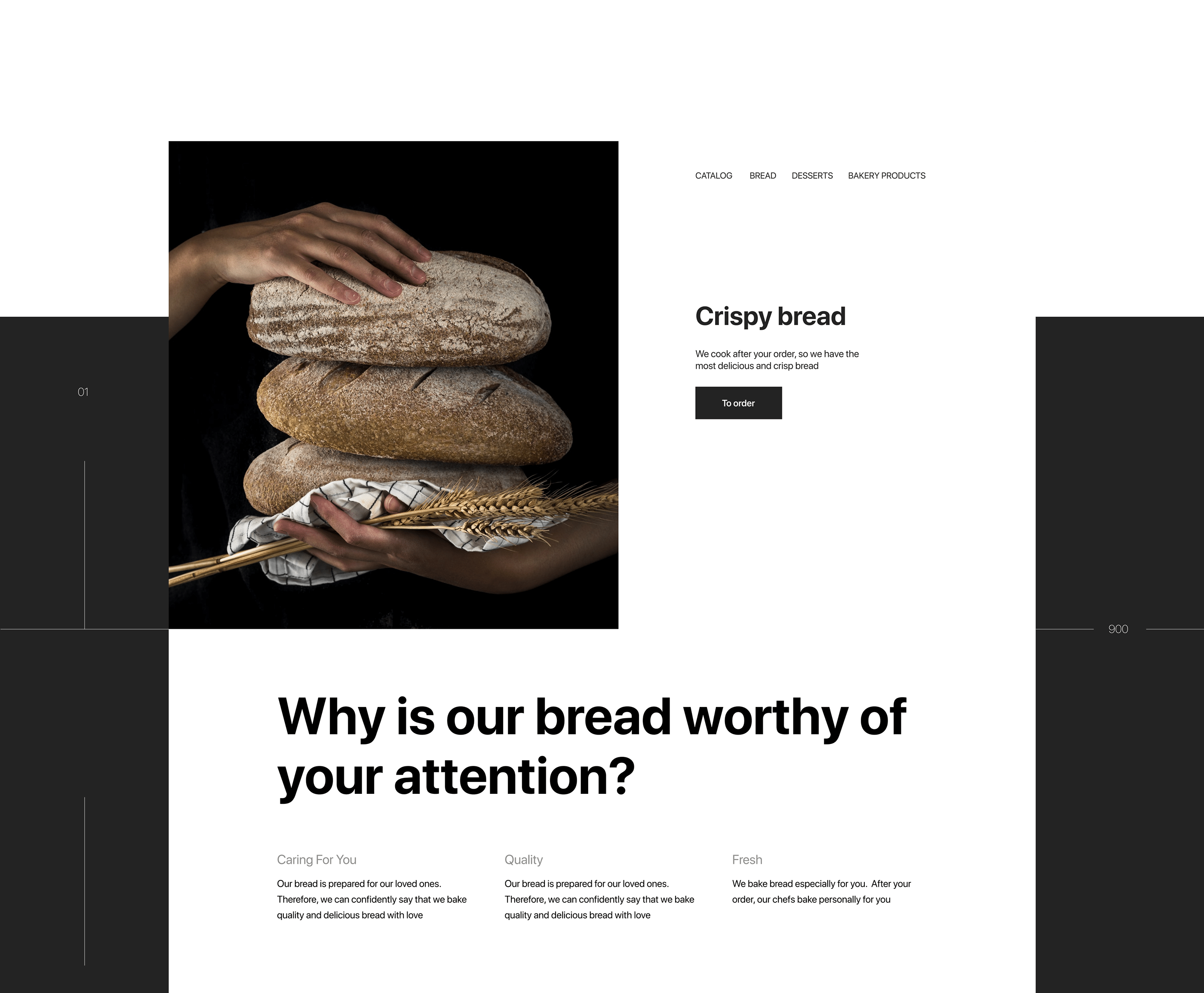 Crispy bread - minimal - web — Изображение №3 — Брендинг, Интерфейсы на Dprofile
