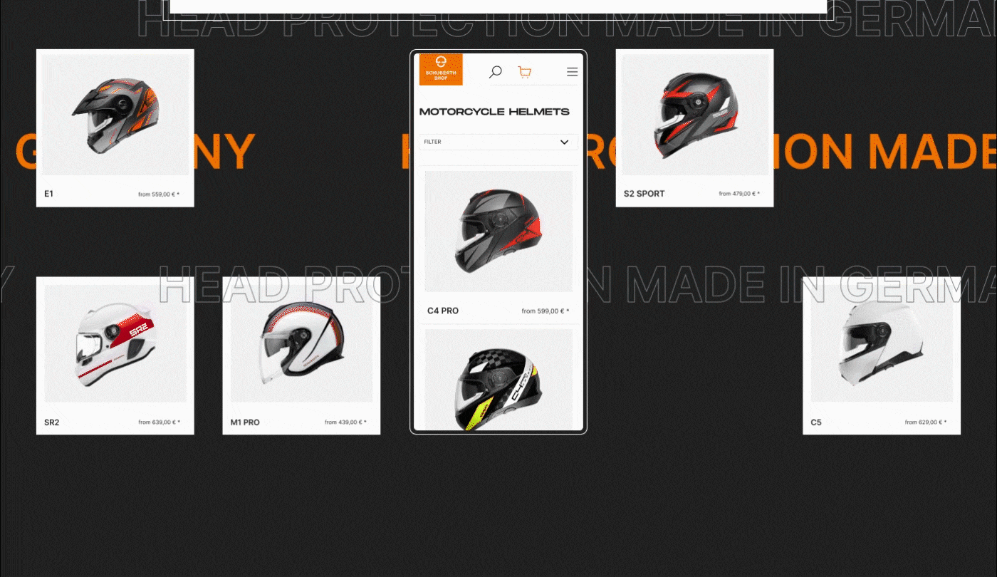 SCHUBERTH | E-commerce Redesign — Изображение №11 — Брендинг, Интерфейсы на Dprofile