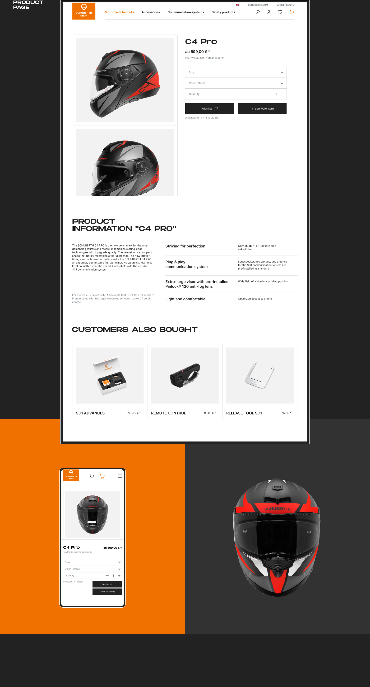SCHUBERTH | E-commerce Redesign — Изображение №12 — Брендинг, Интерфейсы на Dprofile