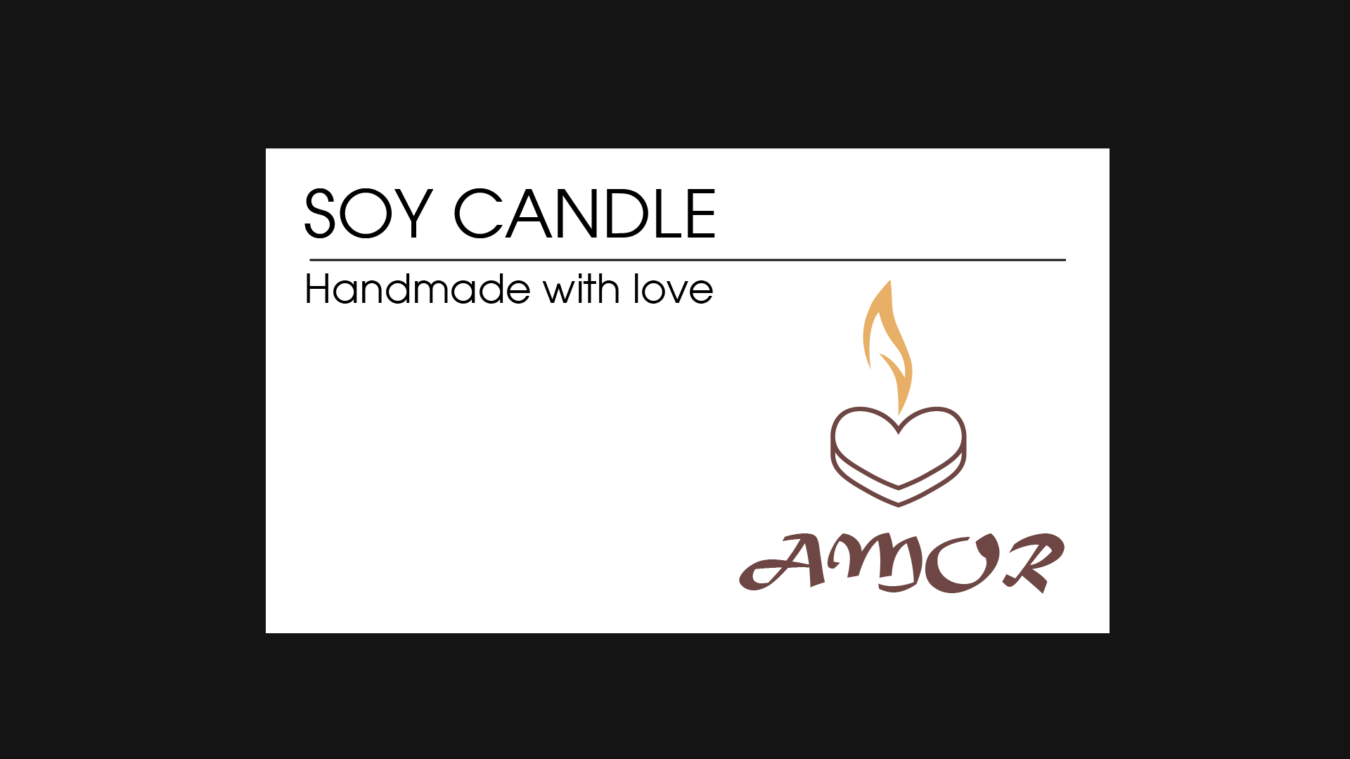 SOY CANDLE AMOR — Изображение №2 — Брендинг на Dprofile