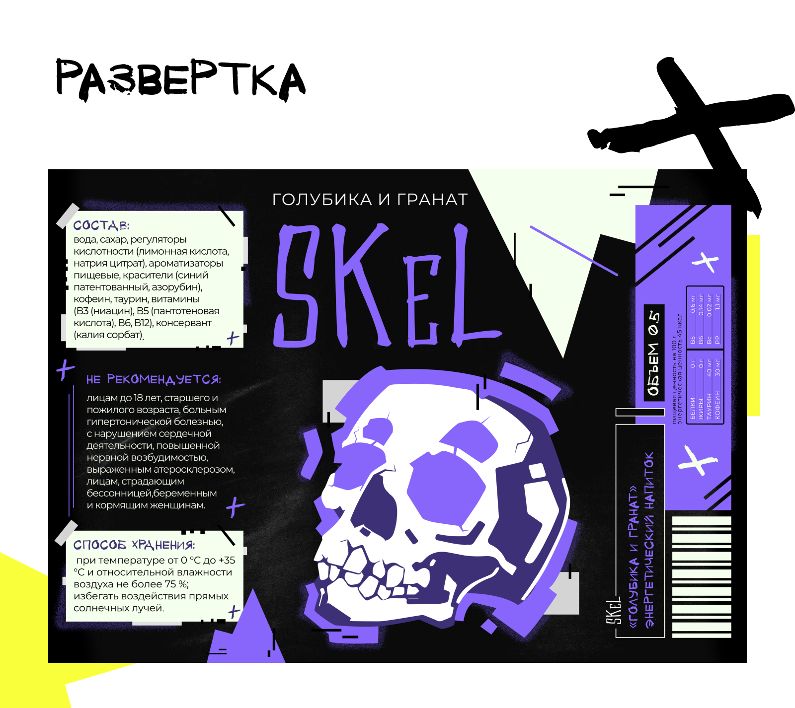 SKЕL: energy drink — Изображение №8 — Брендинг, Графика на Dprofile