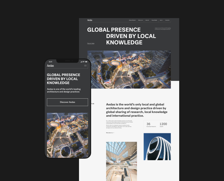 Aedas — reDesign — Интерфейсы, Брендинг на Dprofile