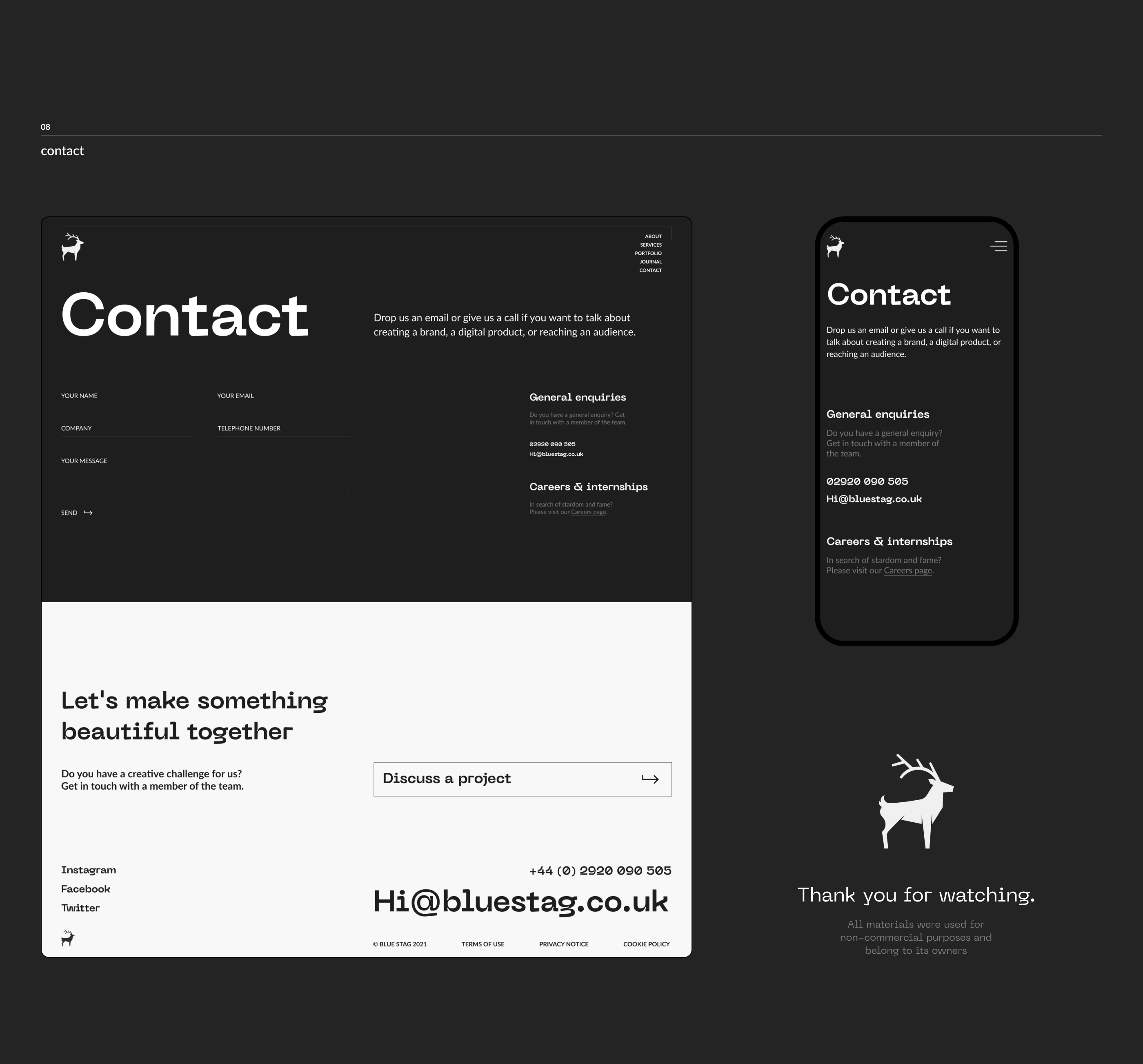 Blue Stag - Website — Изображение №18 — Интерфейсы, Анимация на Dprofile