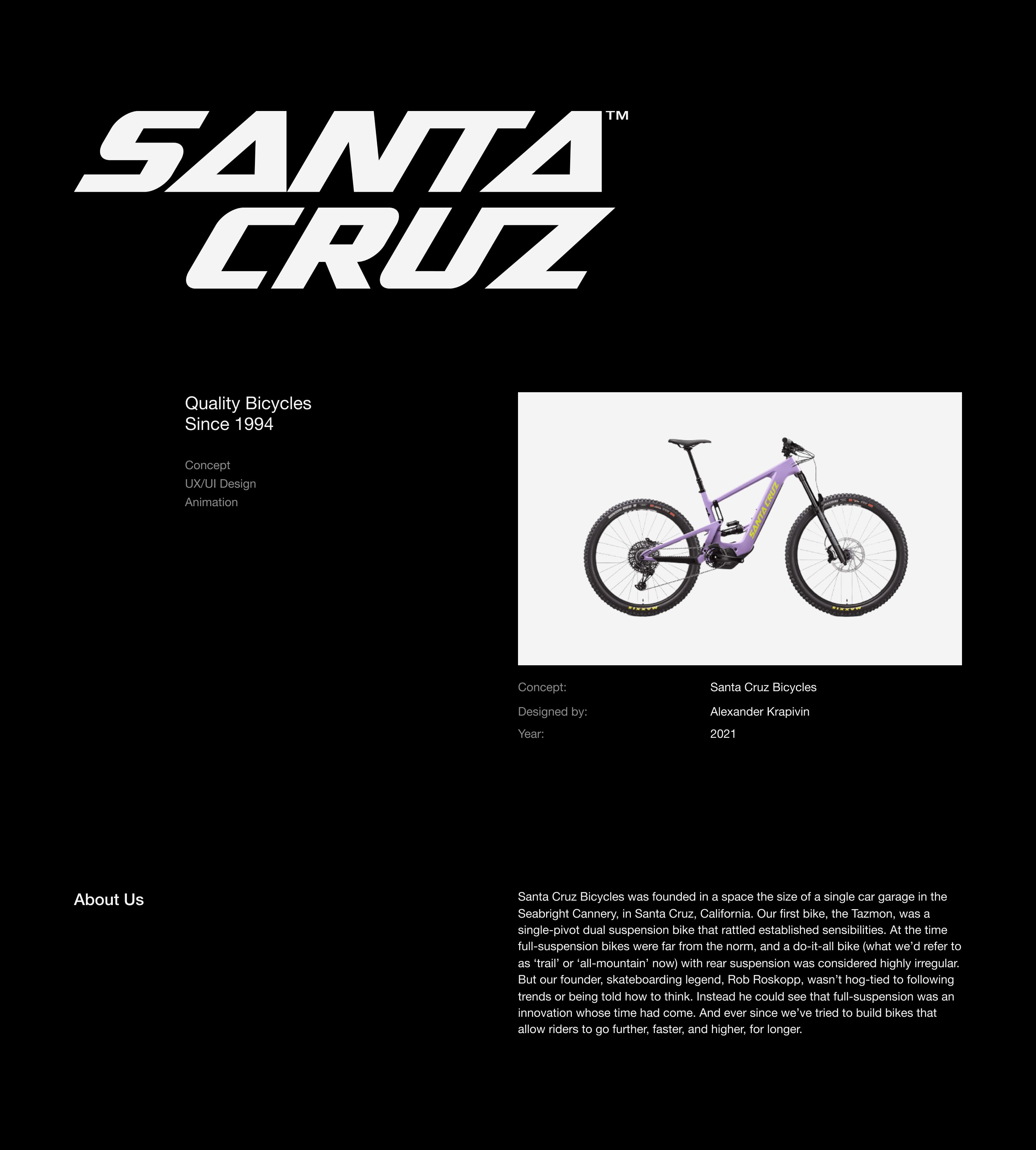 Santa Cruz Website — E-commerce — Изображение №1 — Интерфейсы, Анимация на Dprofile