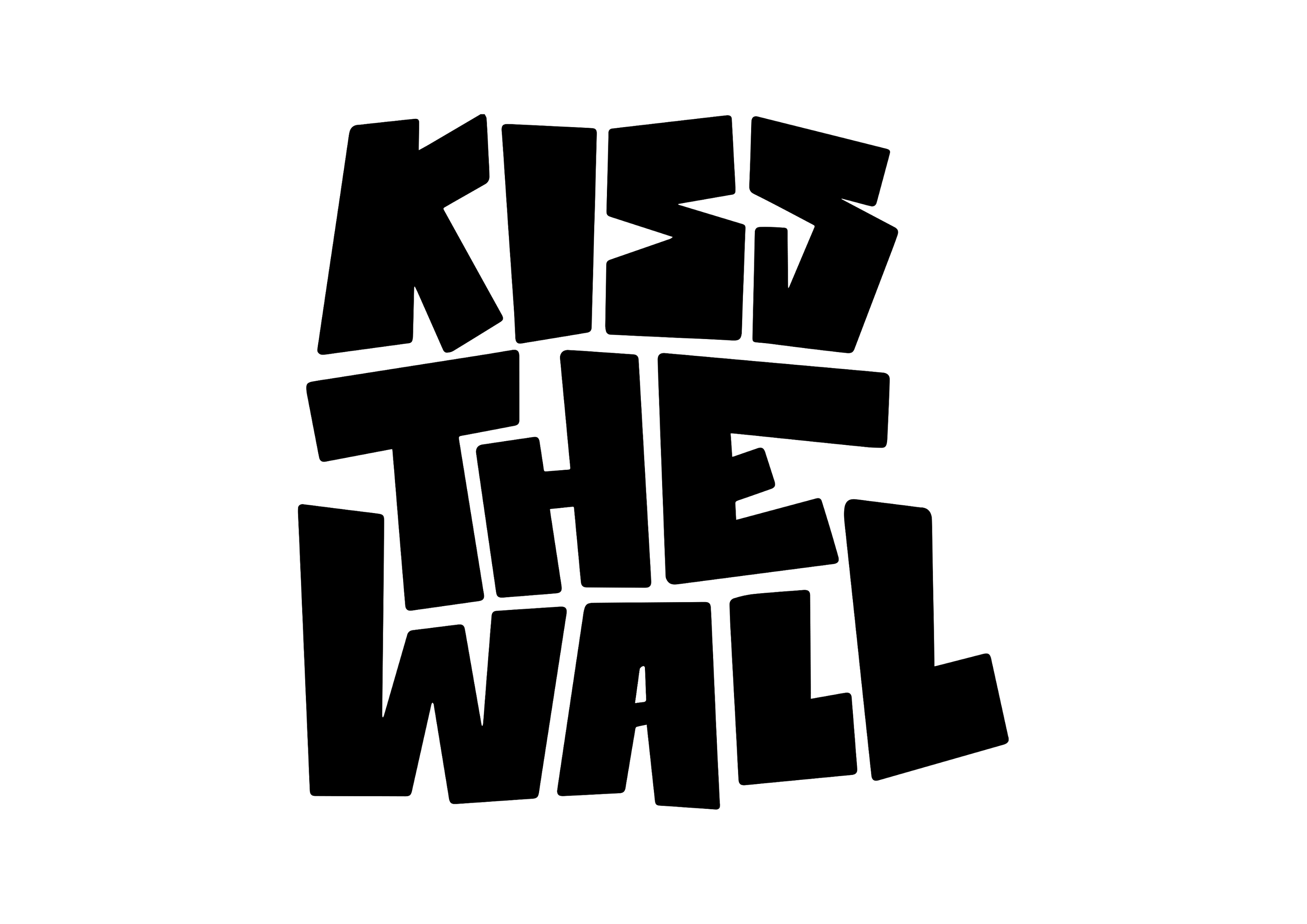 Леттеринг-логотип KISS THE WALL — Изображение №4 — Брендинг, Графика на Dprofile