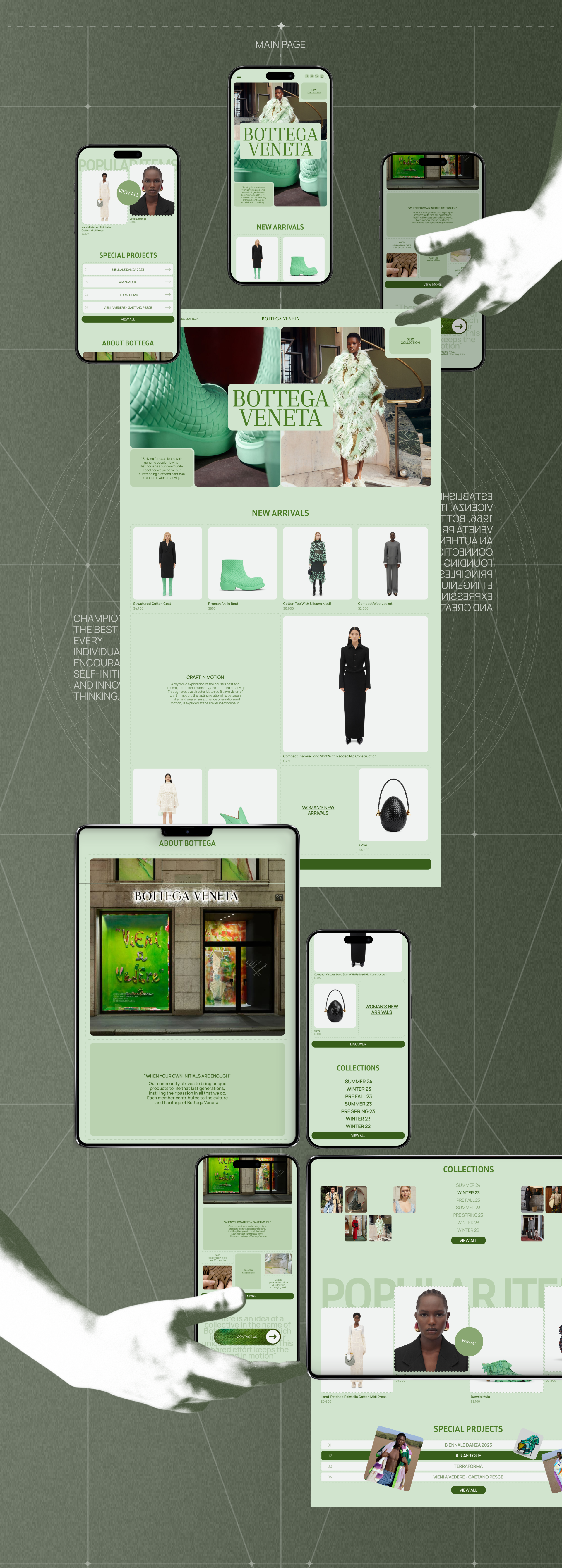 Bottega Veneta | E-commerce website redesign — Изображение №3 — Интерфейсы, Анимация на Dprofile