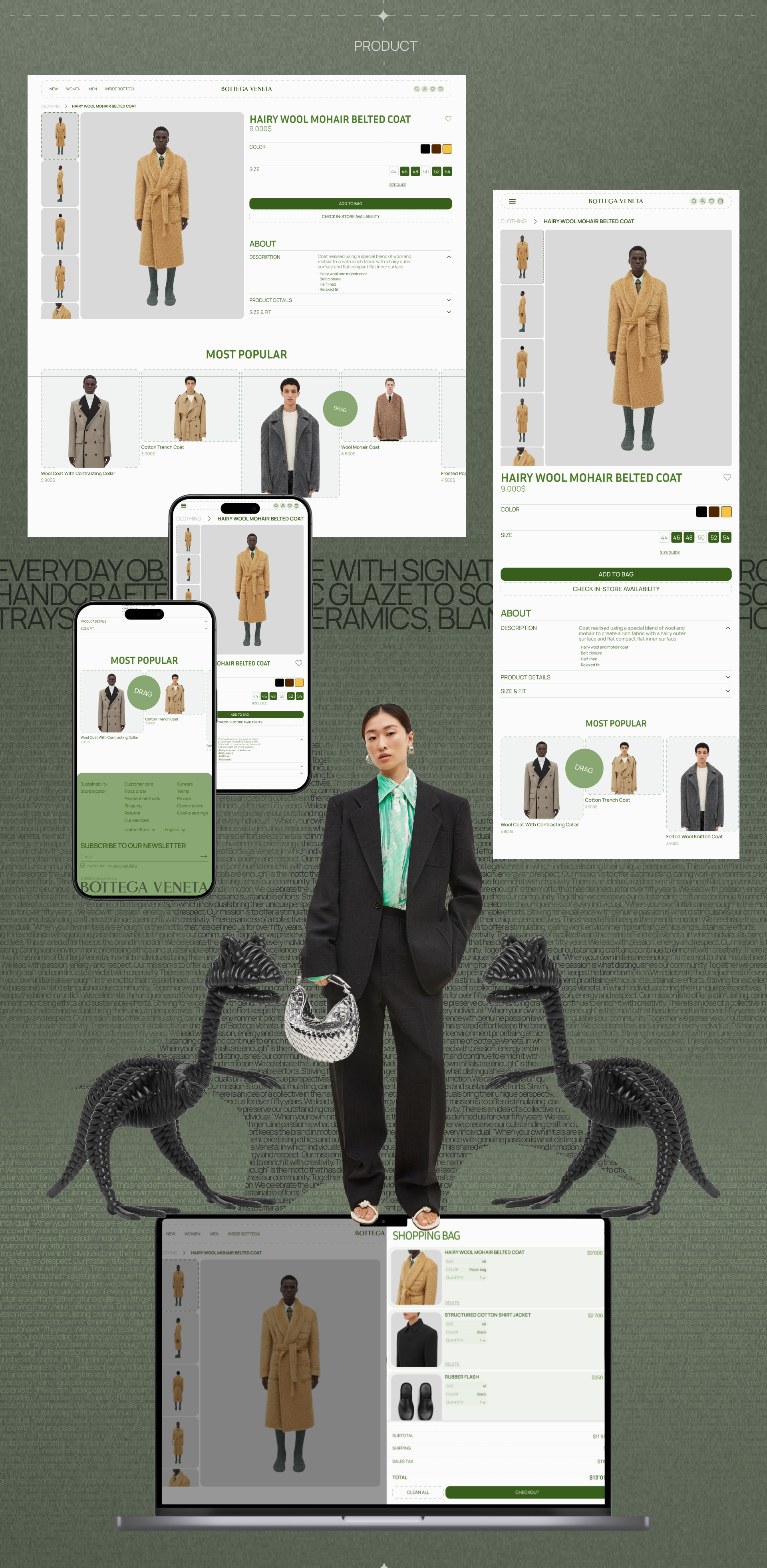 Bottega Veneta | E-commerce website redesign — Изображение №7 — Интерфейсы, Анимация на Dprofile