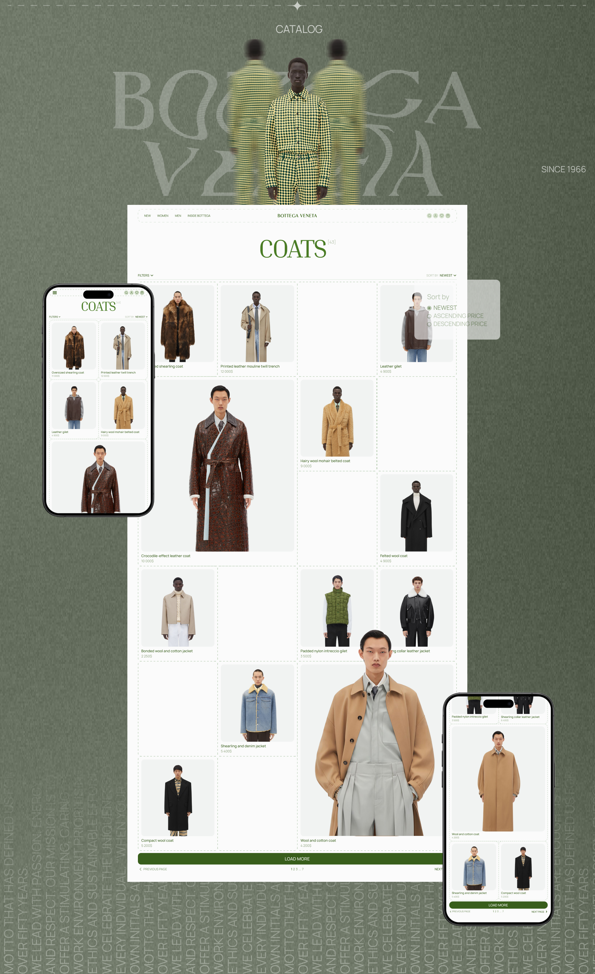 Bottega Veneta | E-commerce website redesign — Изображение №5 — Интерфейсы, Анимация на Dprofile