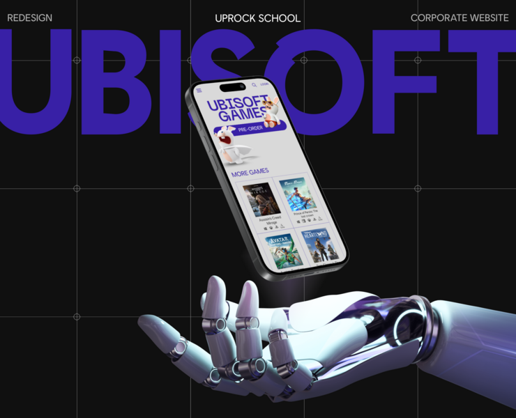 Ubisoft | Corporate website redesign — Интерфейсы, Анимация на Dprofile