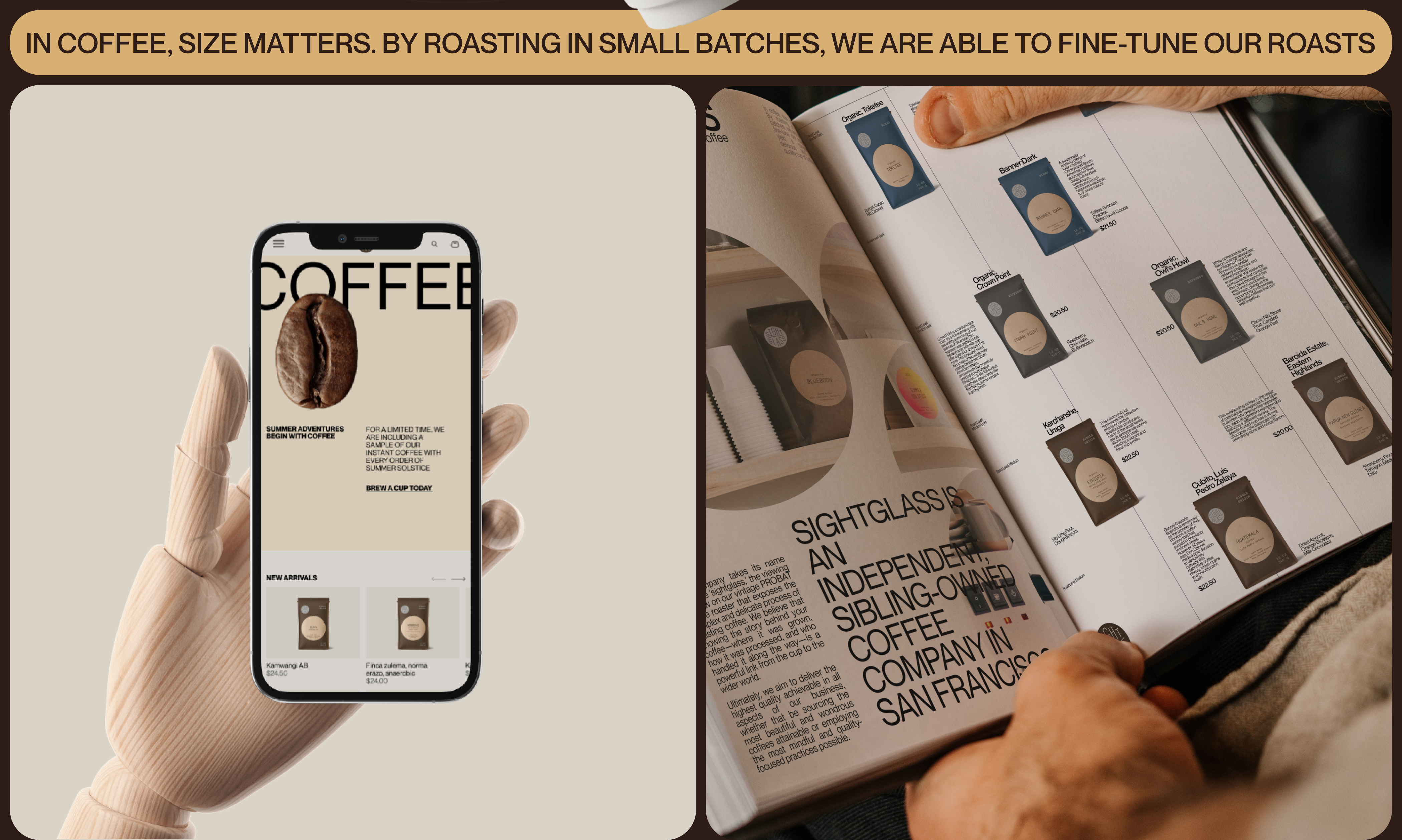 Sightglass coffee | Landing page redesign — Изображение №2 — Интерфейсы, Графика на Dprofile