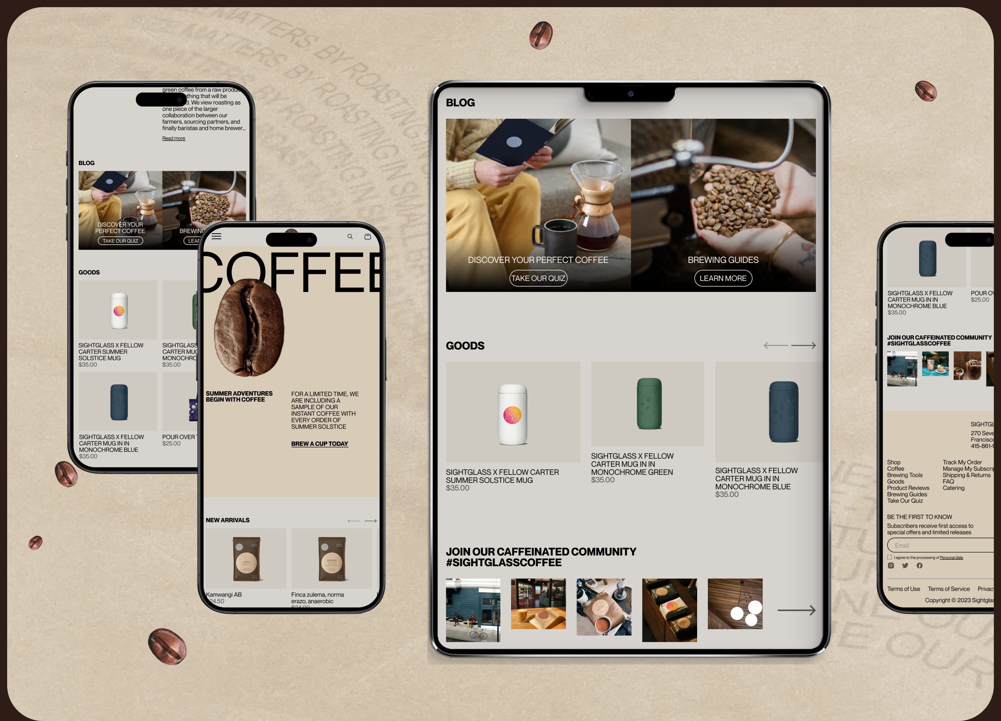 Sightglass coffee | Landing page redesign — Изображение №7 — Интерфейсы, Графика на Dprofile
