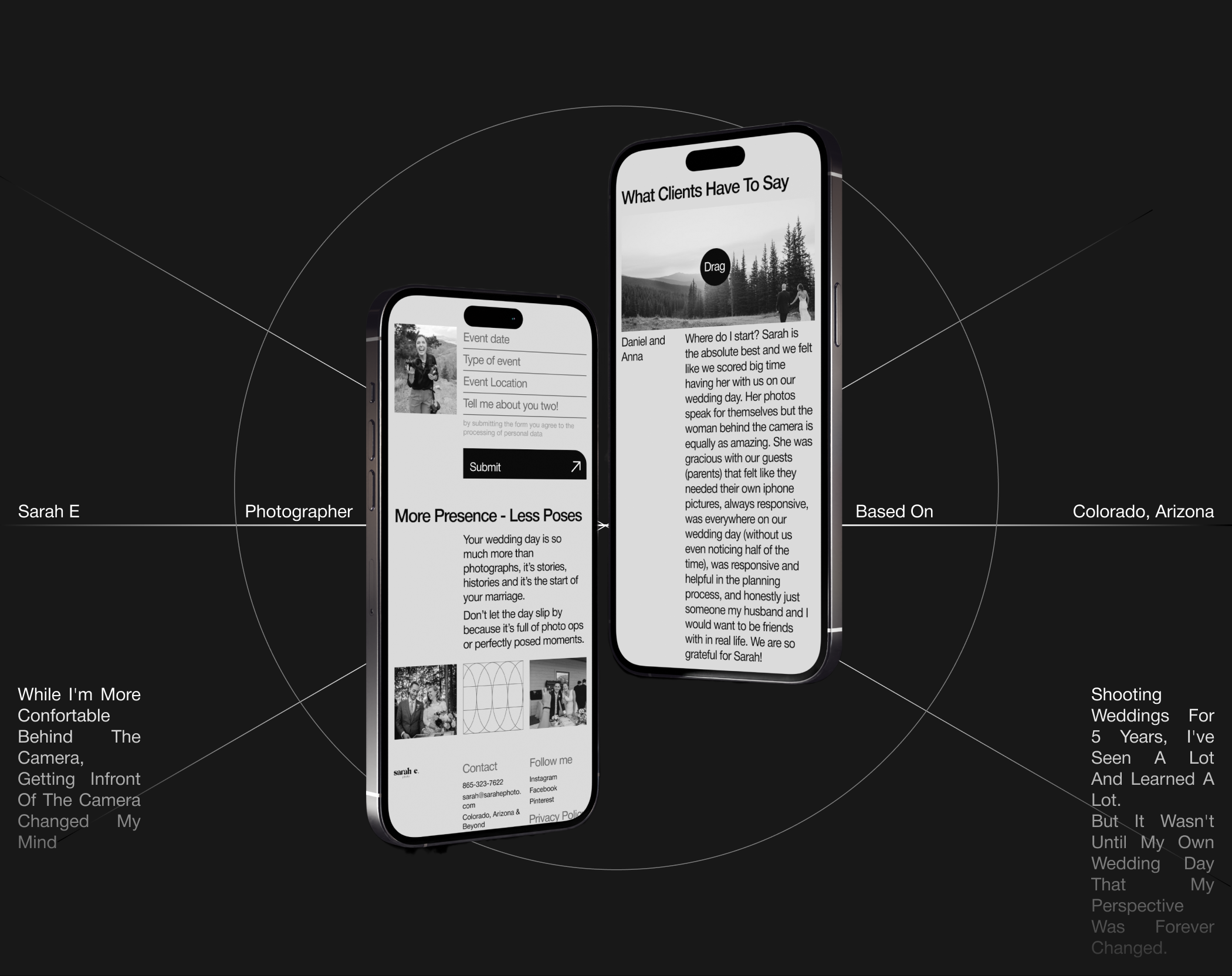 Landing page for wedding photographer — Изображение №5 — Интерфейсы, Брендинг на Dprofile