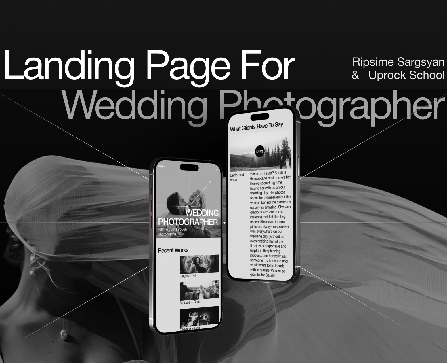 Landing page for wedding photographer — Интерфейсы, Брендинг на Dprofile
