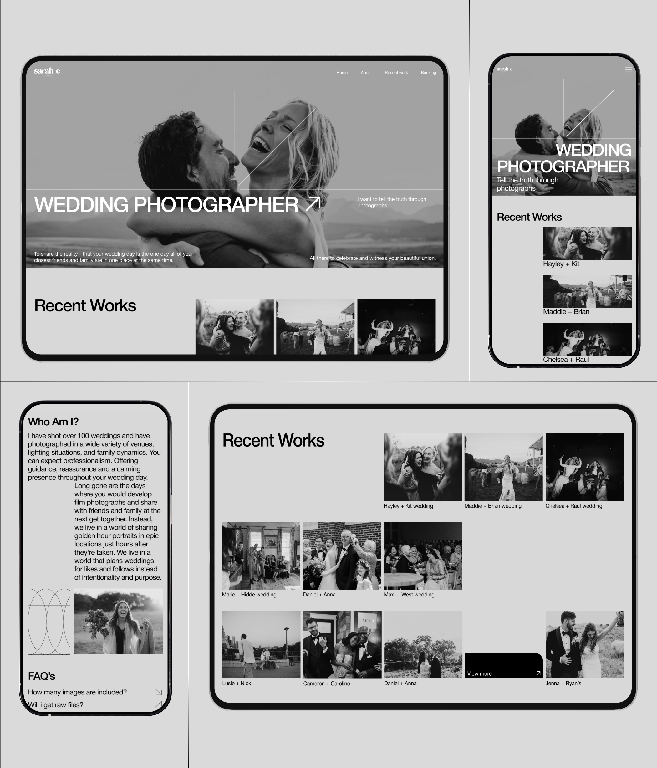 Landing page for wedding photographer — Изображение №3 — Интерфейсы, Брендинг на Dprofile
