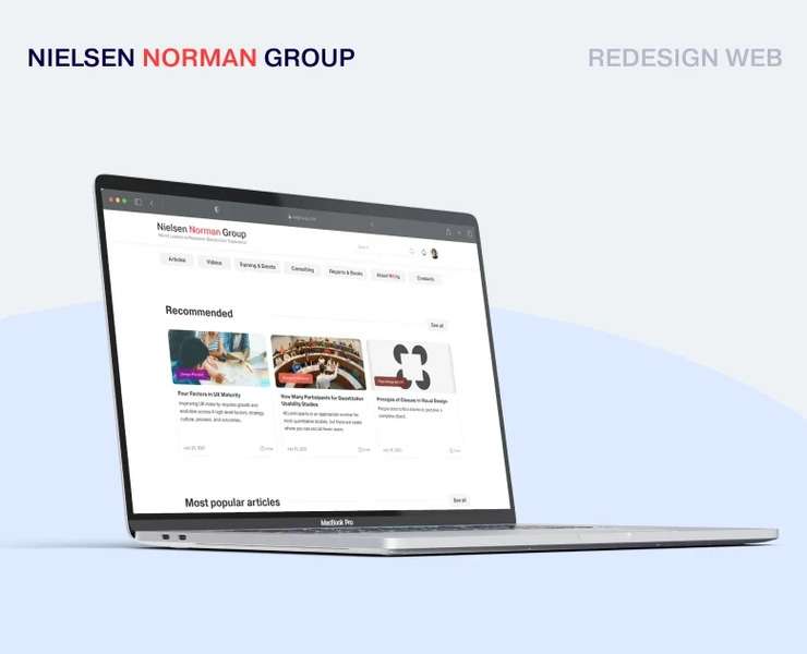 Nielsen Norman Group — Redesign Concept — Интерфейсы на Dprofile