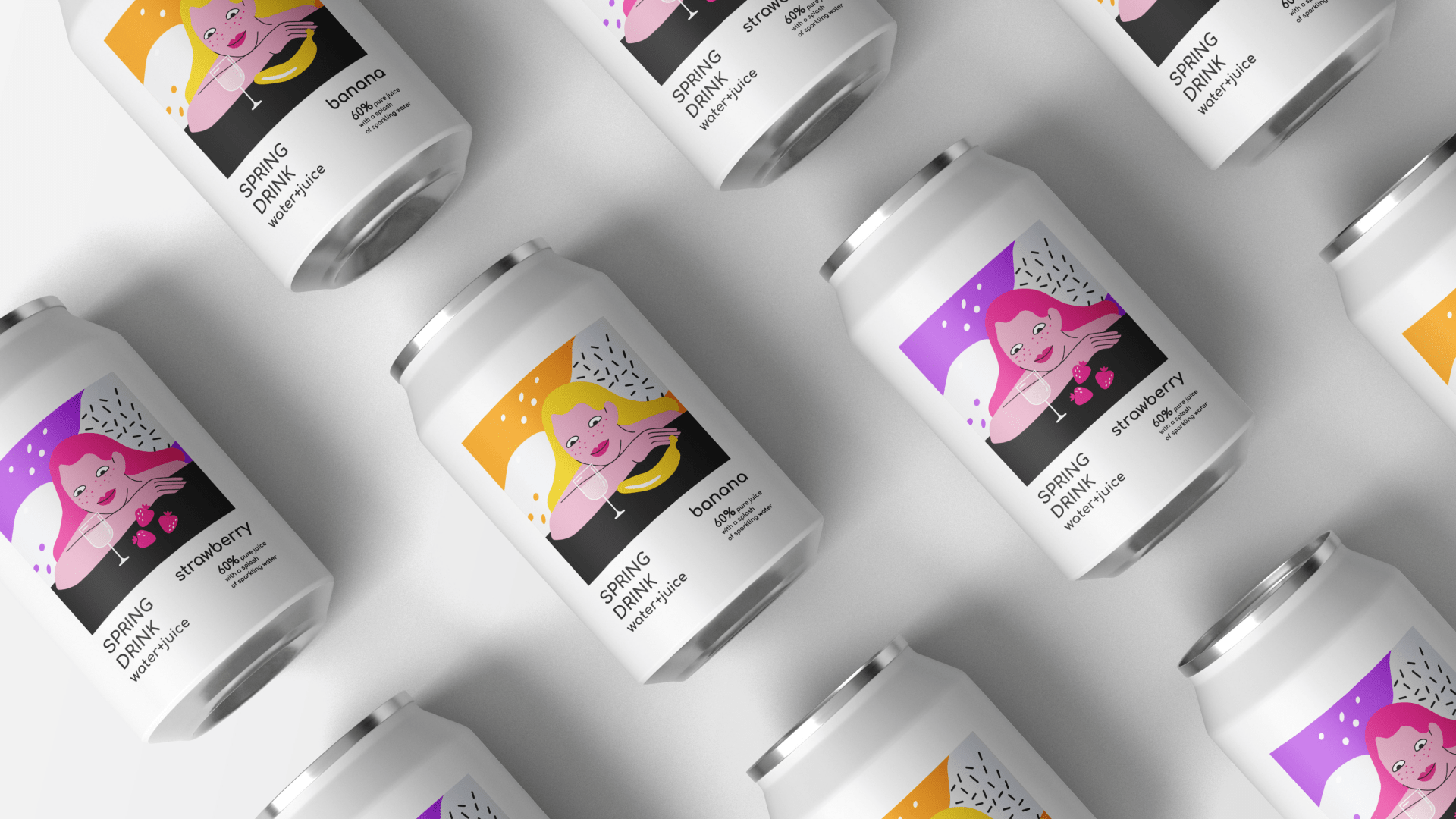 Дизайн упаковки для SPING DRINK — Изображение №9 — Брендинг, Иллюстрация на Dprofile
