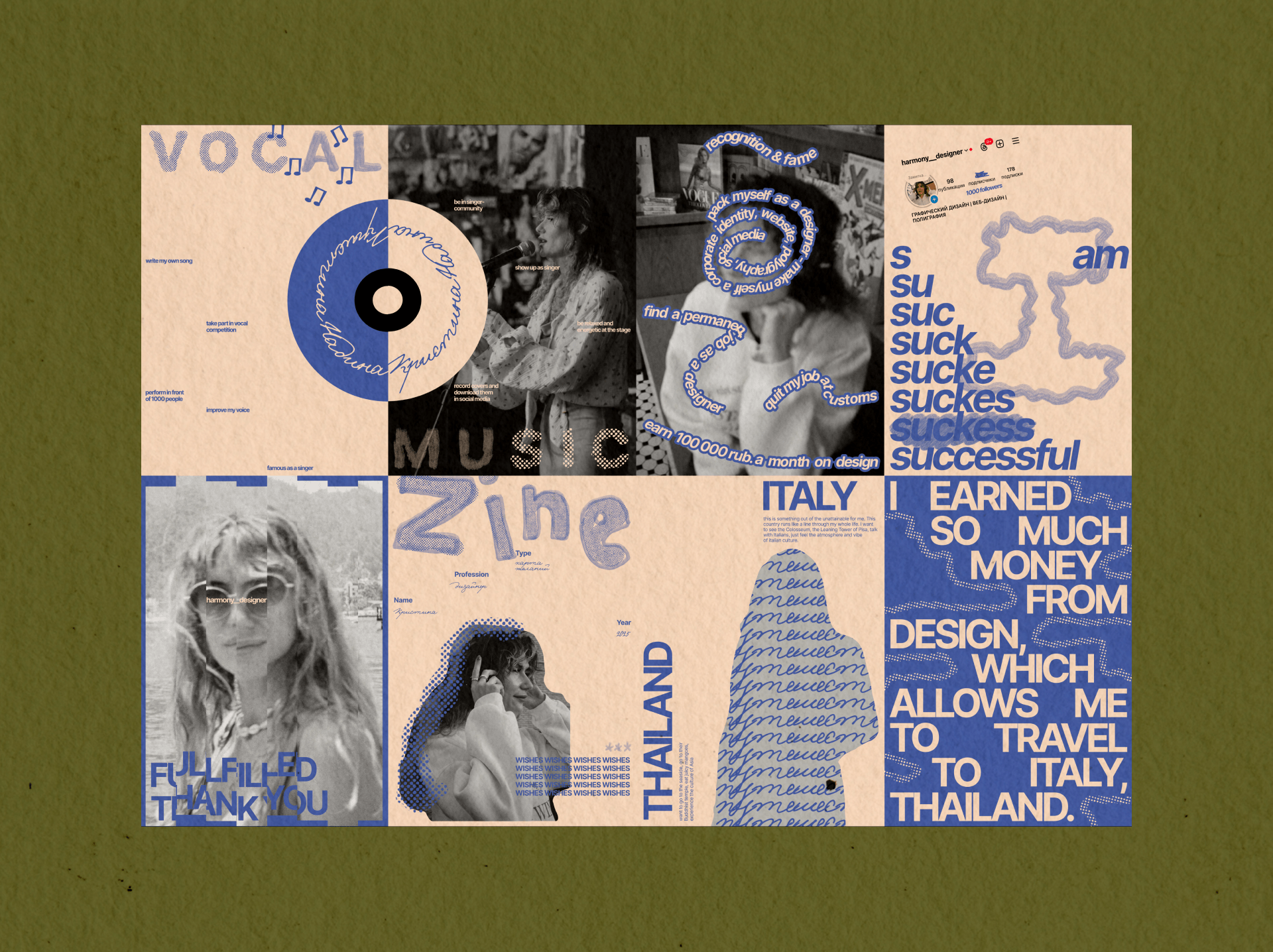 ZINE vision board 2025 | ЗИН карта желаний 2025 — Изображение №8 — Графика на Dprofile