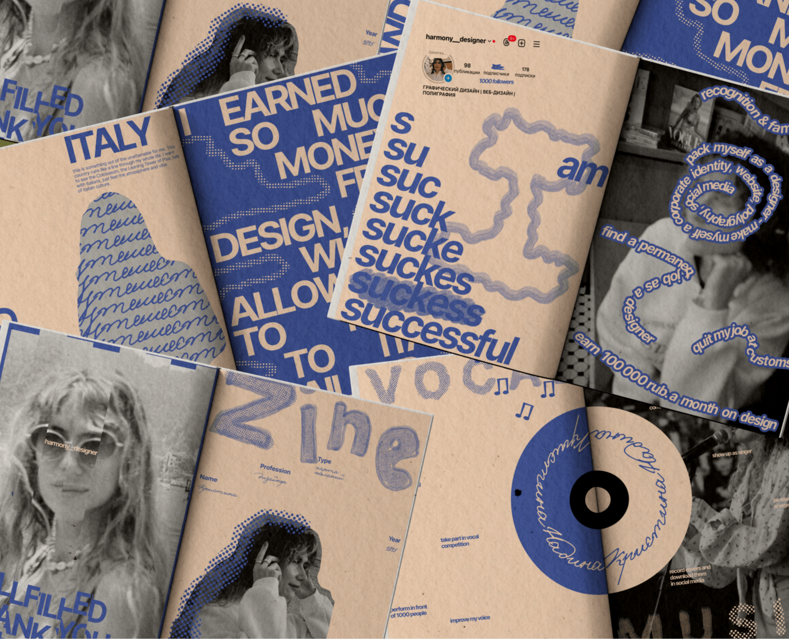 ZINE vision board 2025 | ЗИН карта желаний 2025 — Графика на Dprofile