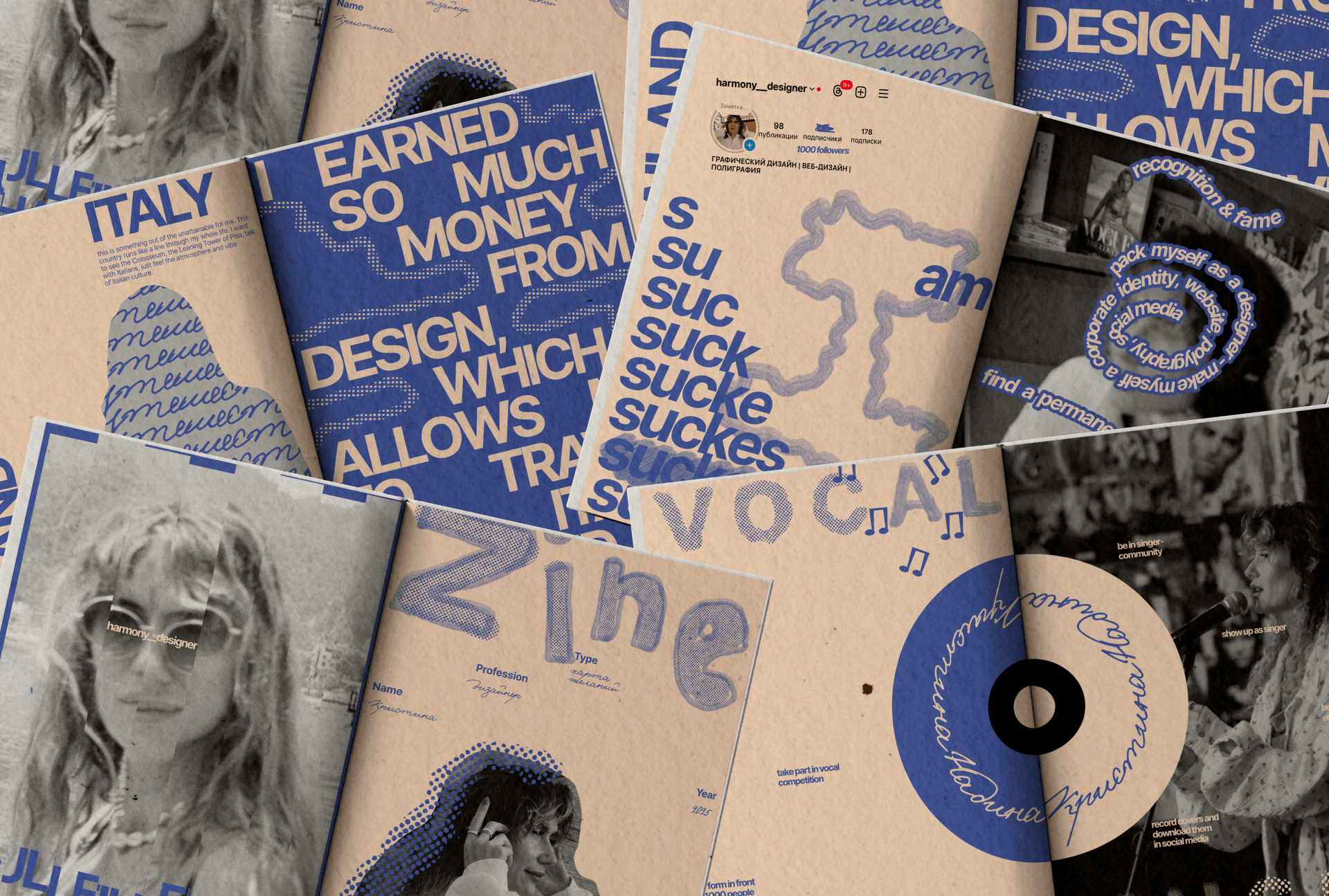 ZINE vision board 2025 | ЗИН карта желаний 2025 — Изображение №1 — Графика на Dprofile