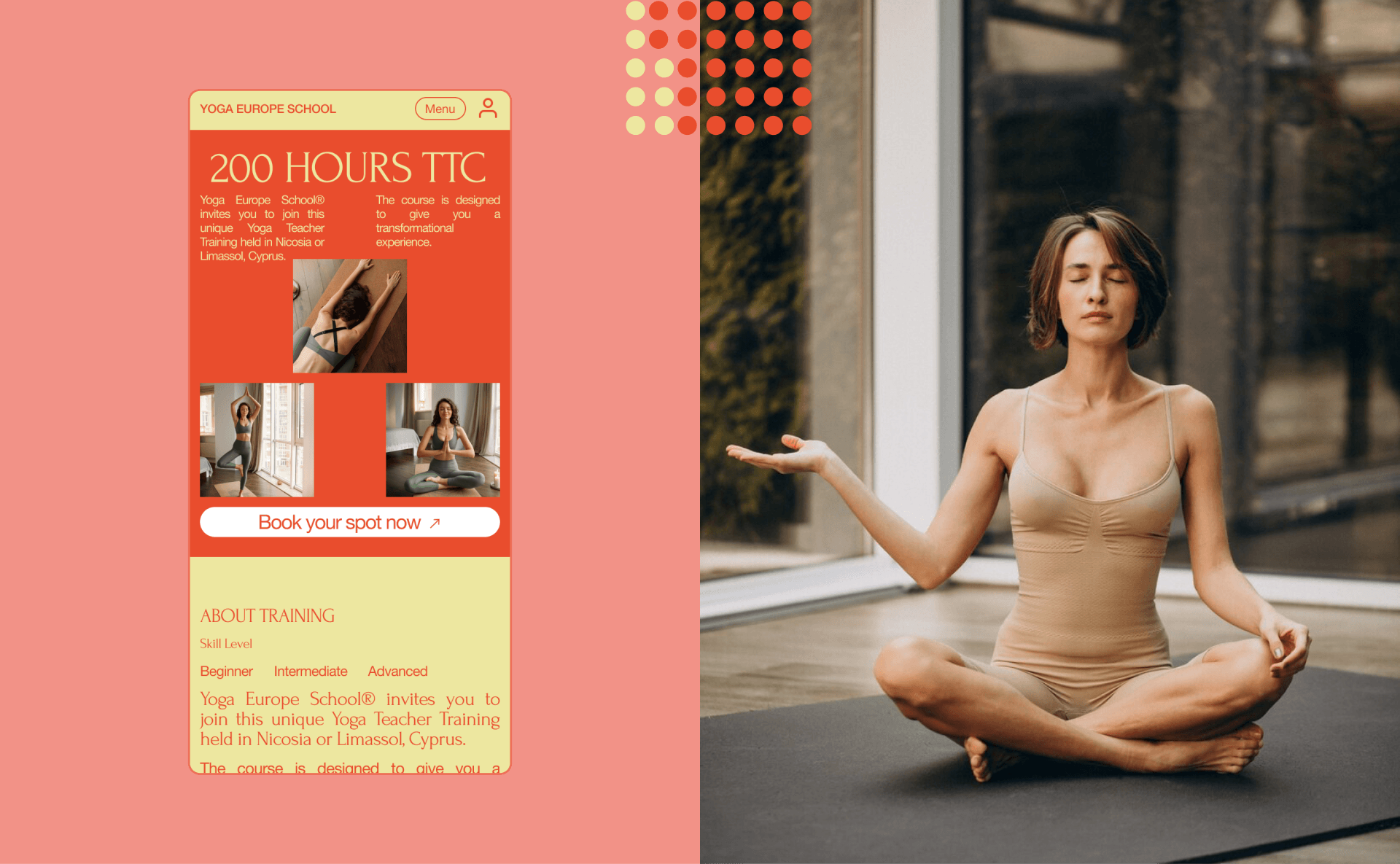 YOGA EUROPE SCHOOL — Изображение №6 — Интерфейсы на Dprofile
