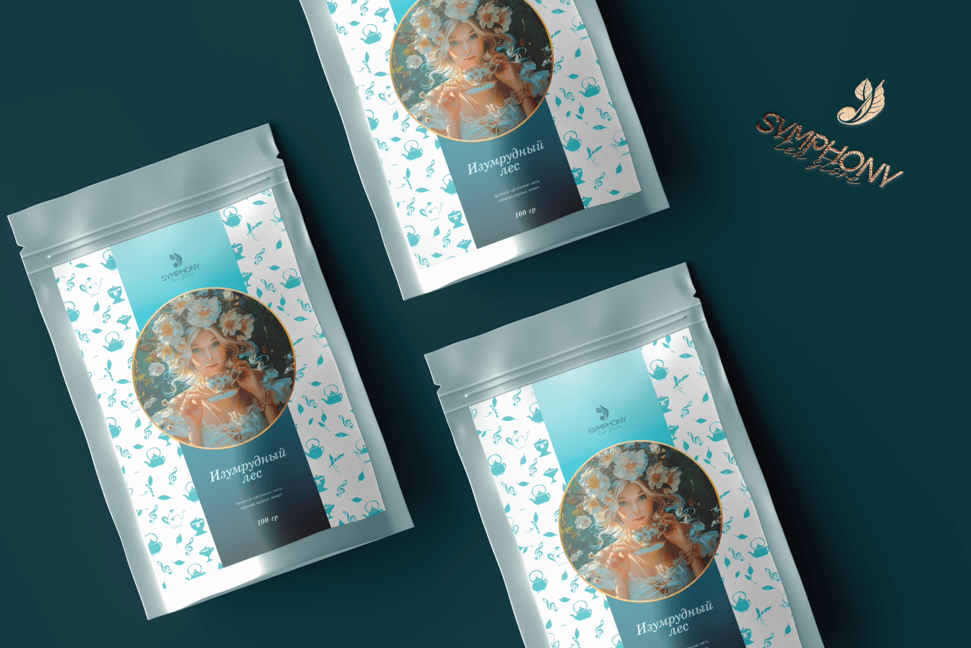 Фирменный стиль для чайного бренда "СИМФОНИЯ" — Изображение №20 — Брендинг, Маркетинг на Dprofile