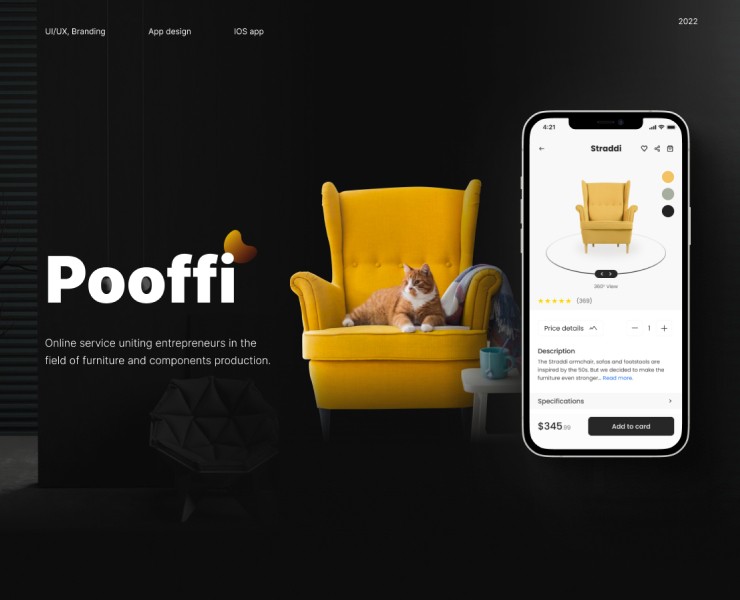 Pooffi | Интернет-магазин | e-commerce app ux/ui — Интерфейсы, Брендинг, Иллюстрация на Dprofile