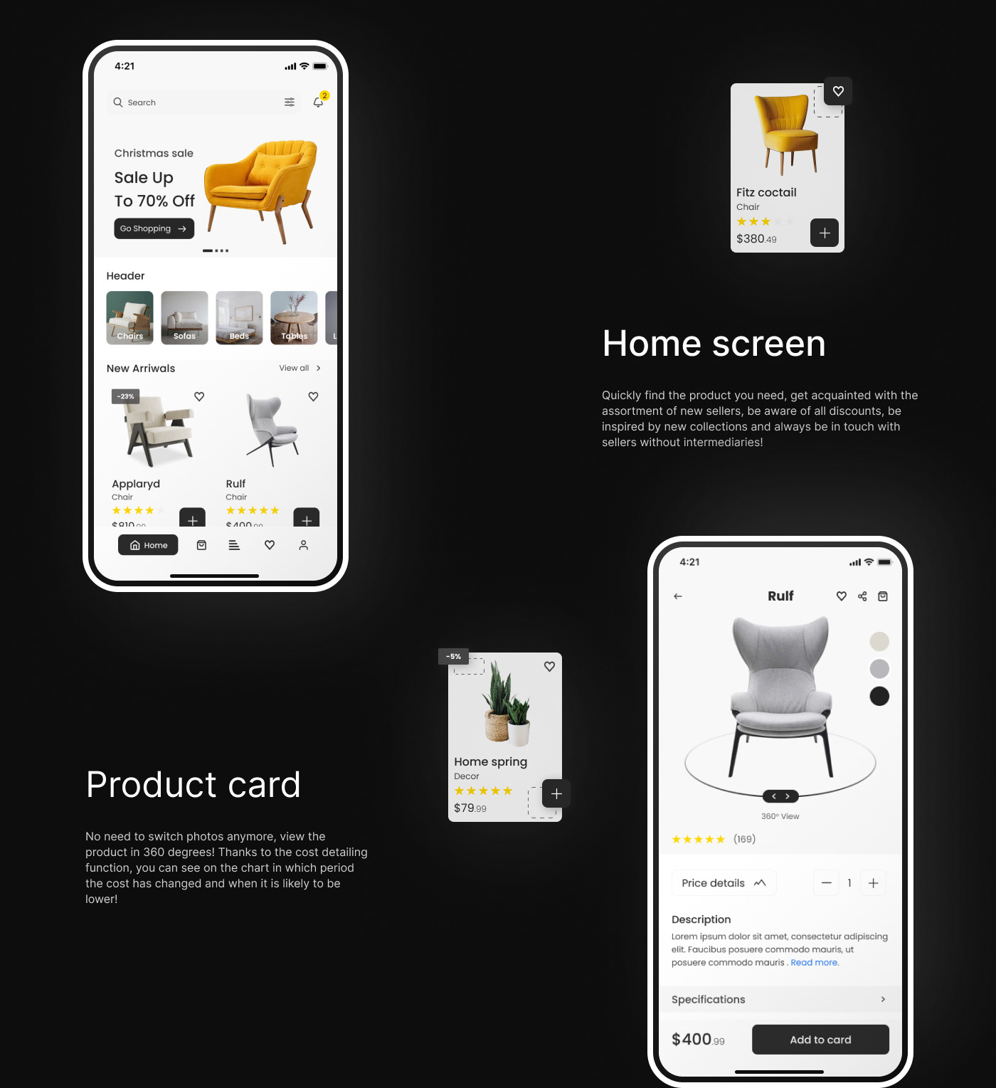Pooffi | Интернет-магазин | e-commerce app ux/ui — Изображение №5 — Интерфейсы, Брендинг, Иллюстрация на Dprofile