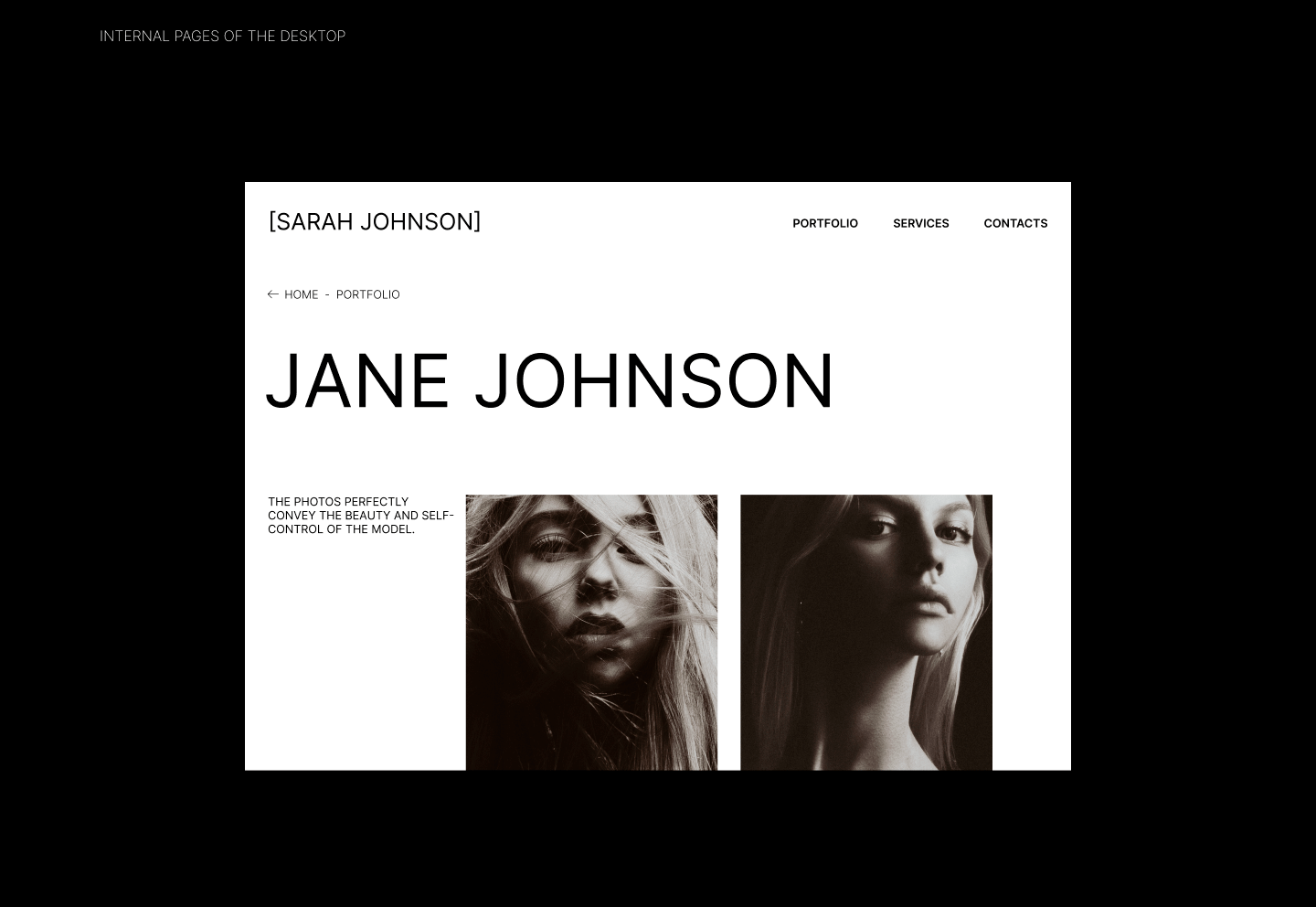 PHOTOGRAPHER SARAH JOHNSON WEBDESIGN CONCEPT — Изображение №14 — Интерфейсы, Анимация на Dprofile