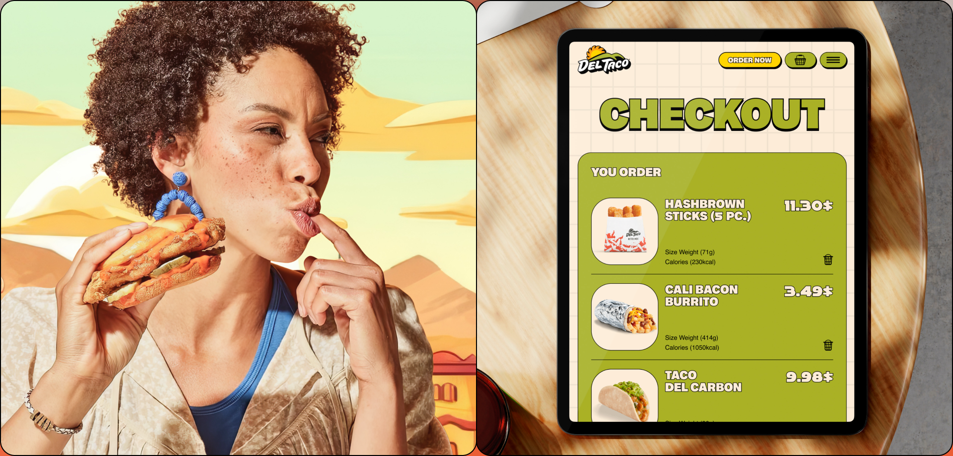 DEL TACO | American Fast-Food Restaurant — Изображение №15 — Интерфейсы на Dprofile