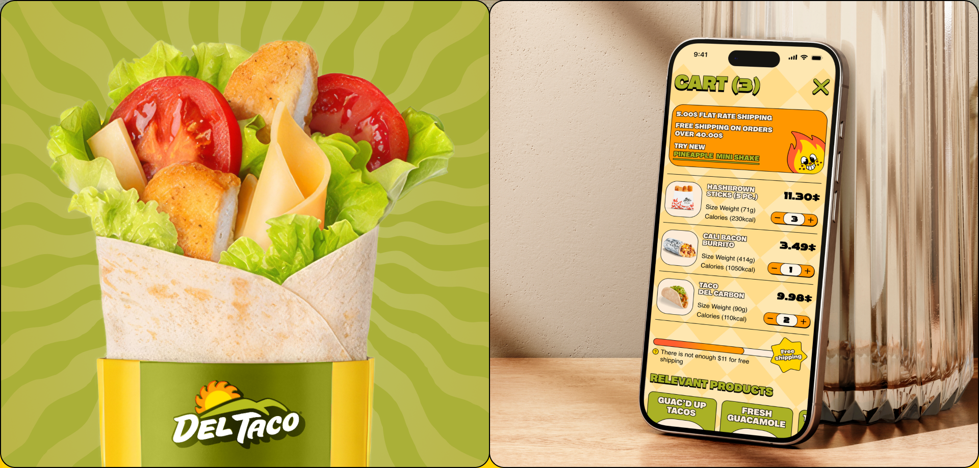 DEL TACO | American Fast-Food Restaurant — Изображение №11 — Интерфейсы на Dprofile