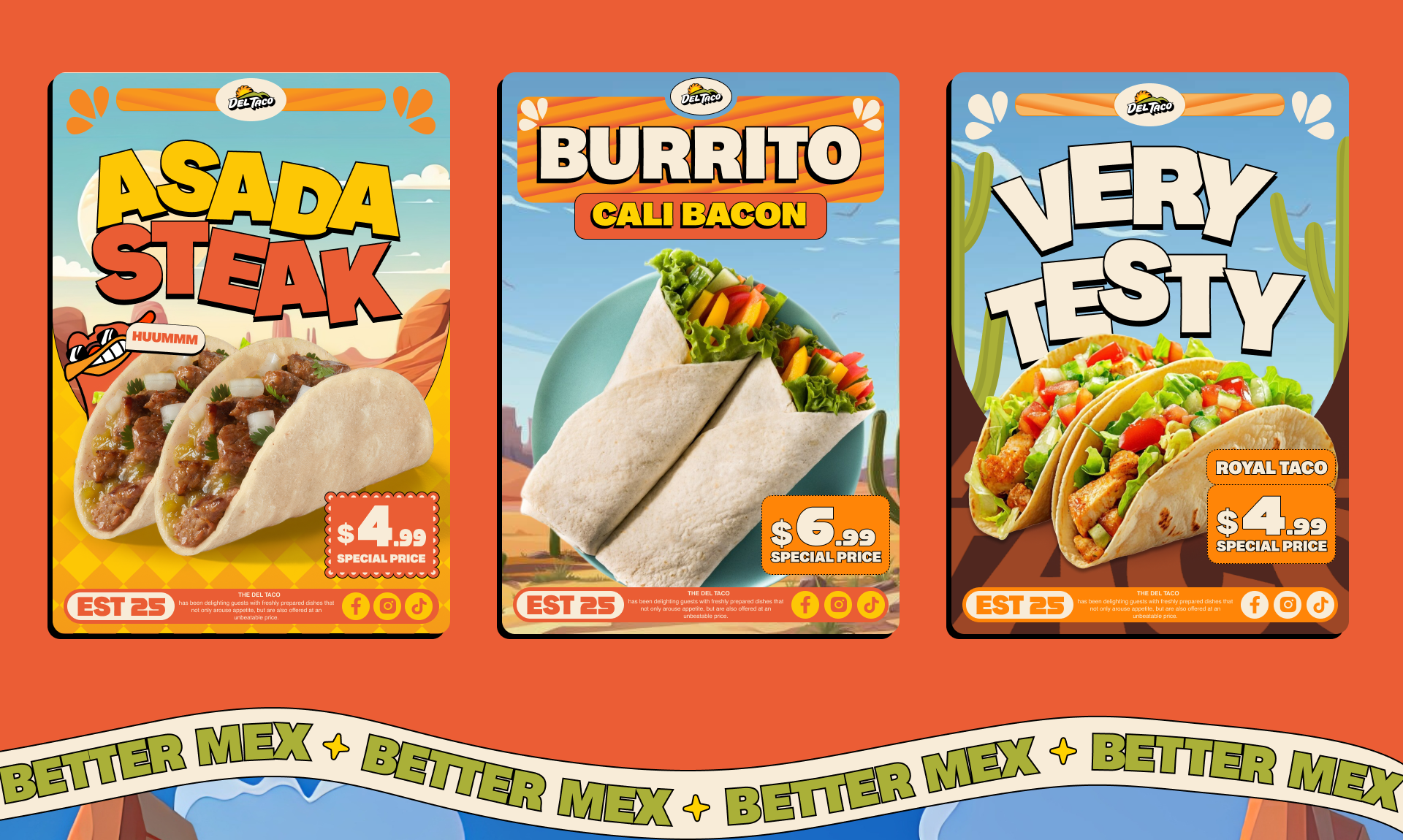 DEL TACO | American Fast-Food Restaurant — Изображение №13 — Интерфейсы на Dprofile