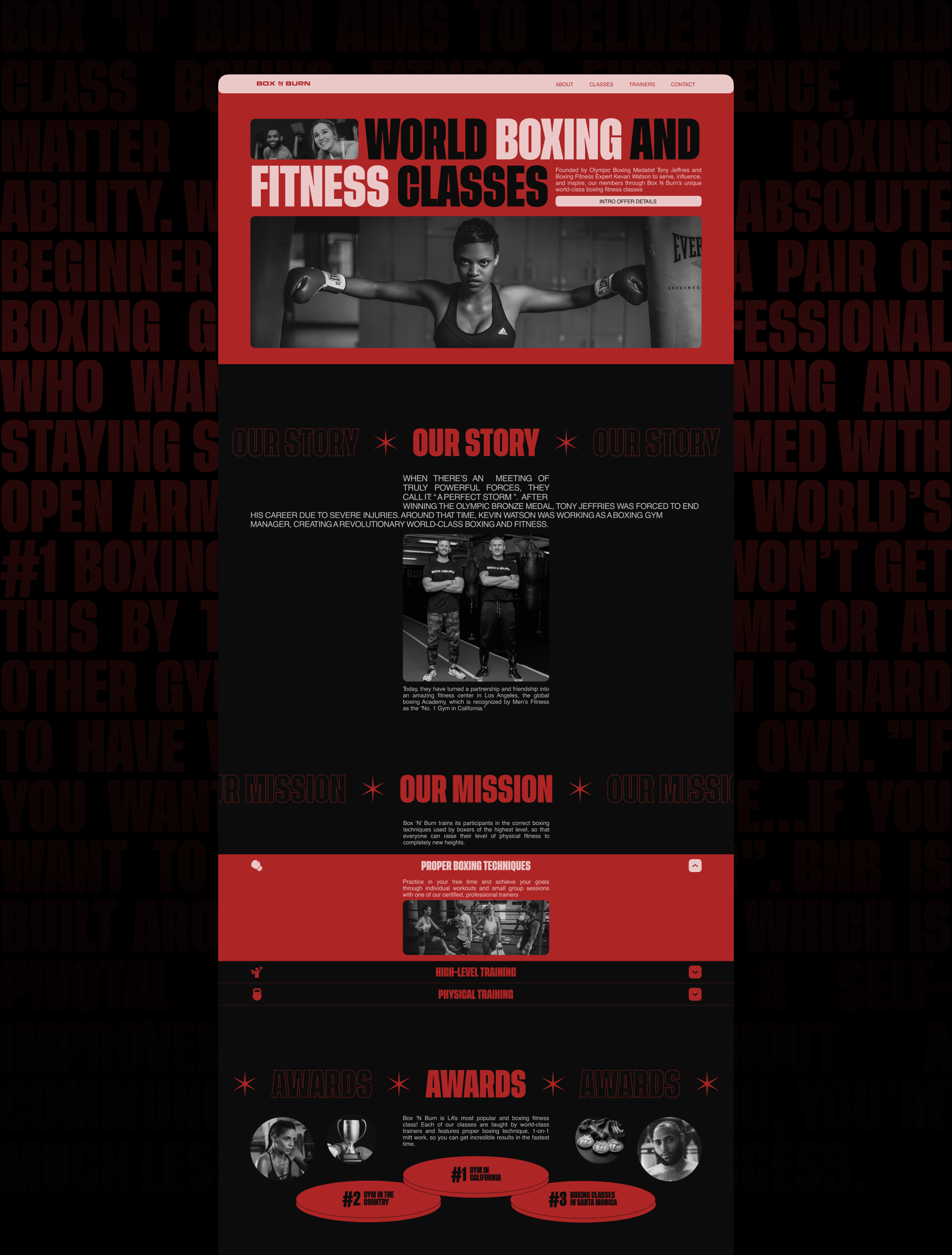 BOX N BURN︱Corporate website redesign — Изображение №3 — Интерфейсы на Dprofile