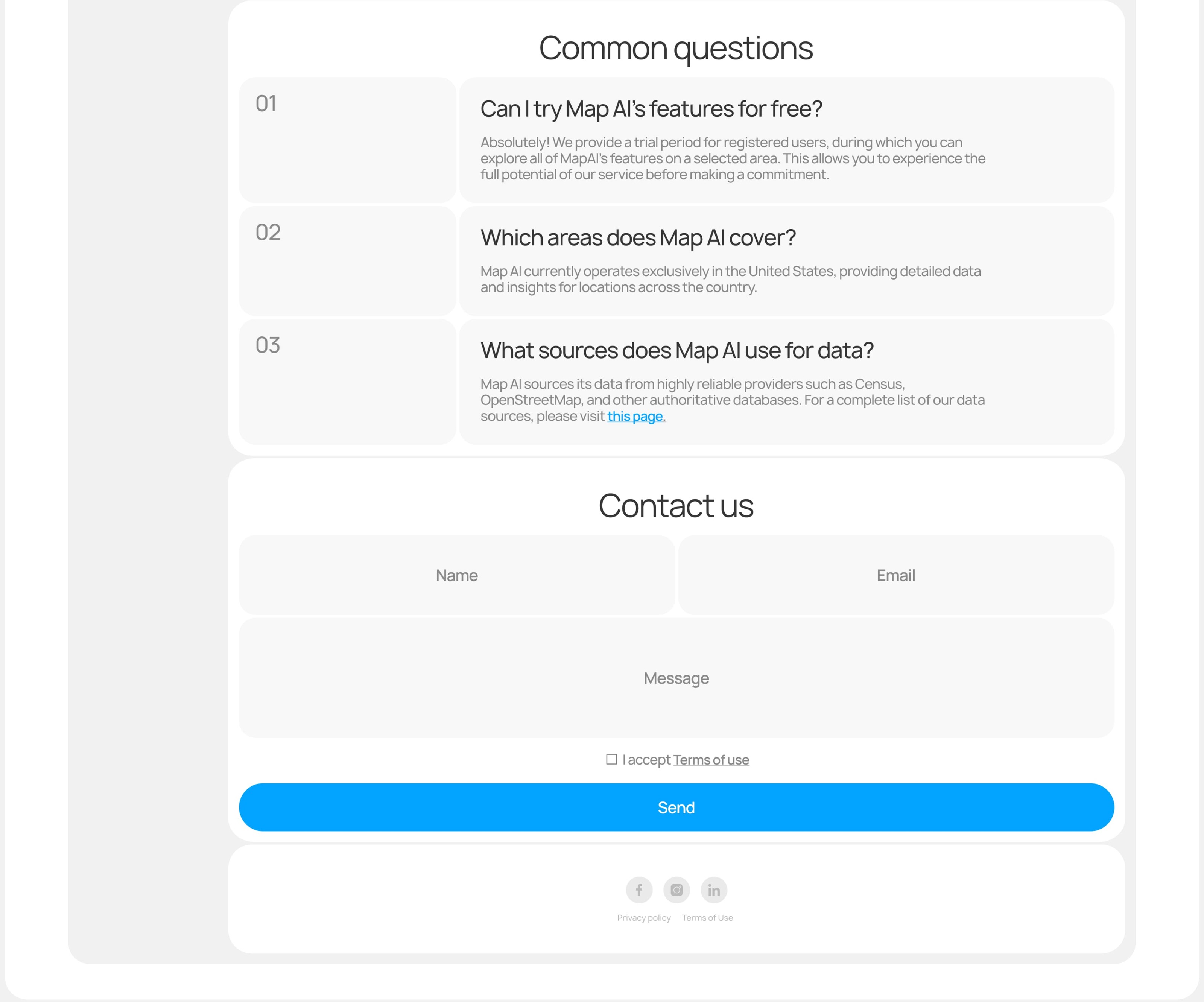 Map AI Landing page & Service design — Изображение №10 — Интерфейсы на Dprofile