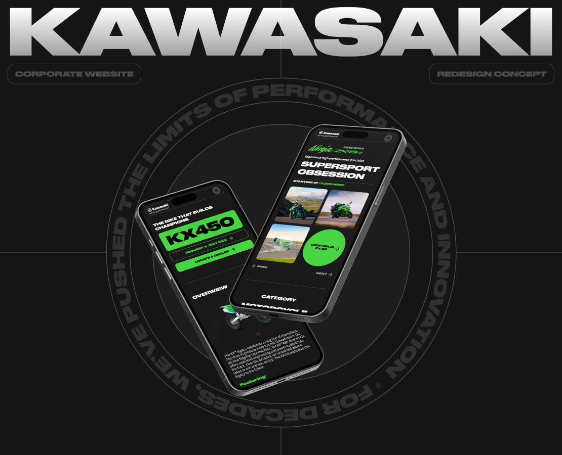 KAWASAKI / Corporate website redesign — Интерфейсы, Анимация на Dprofile