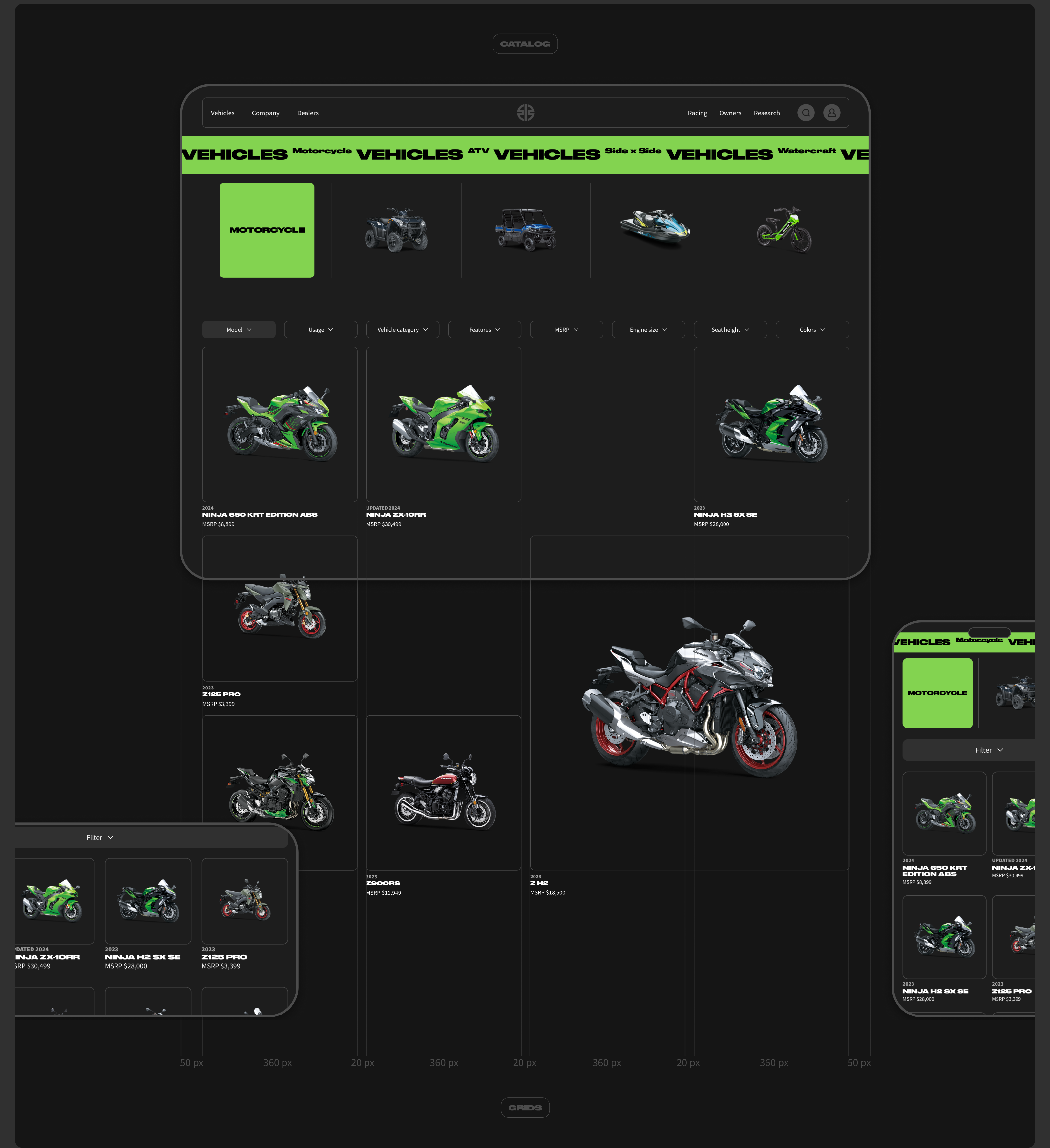 KAWASAKI / Corporate website redesign — Изображение №5 — Интерфейсы, Анимация на Dprofile