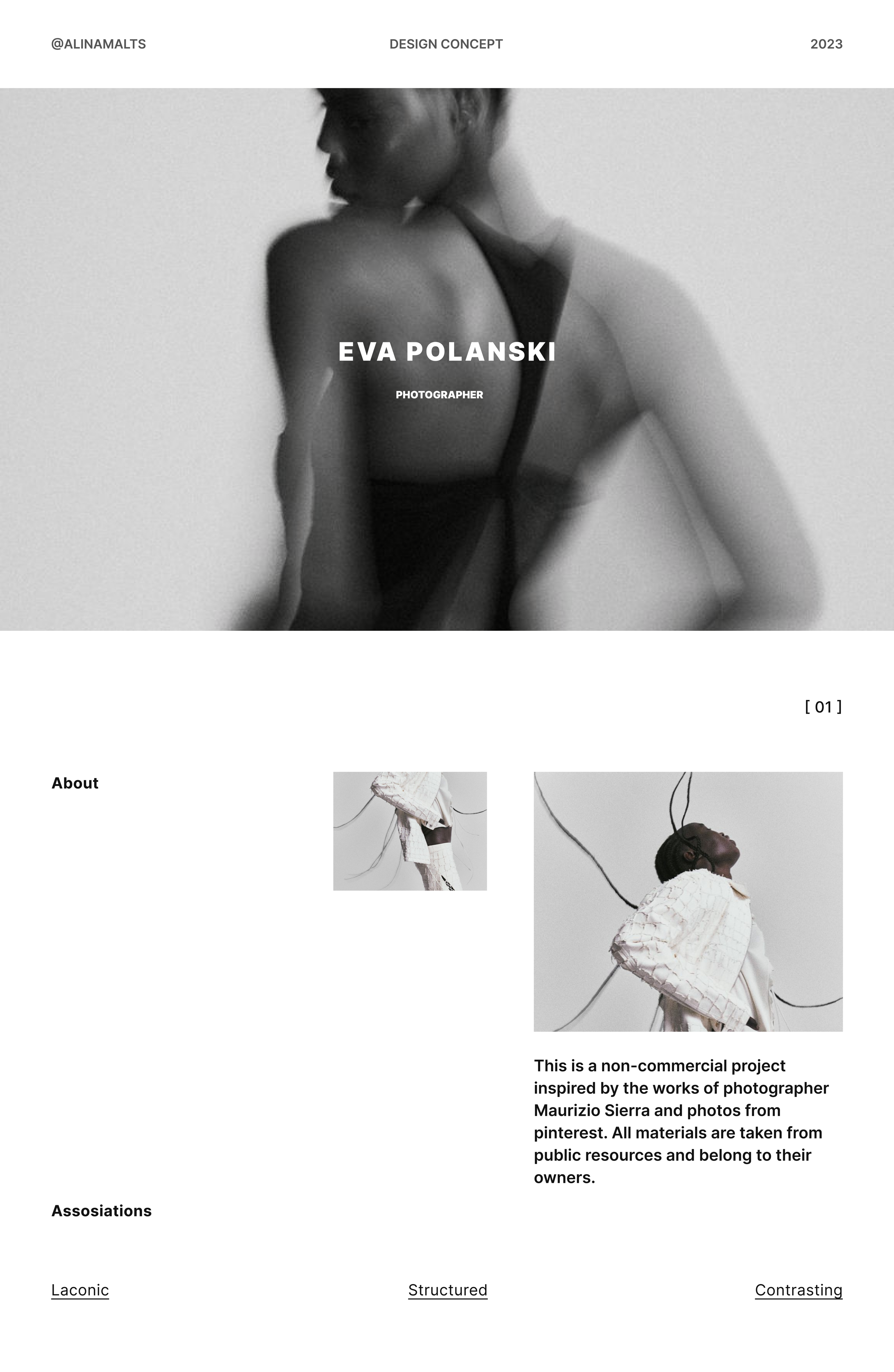 WEBSITE FOR PHOTOGRAPHER | CONCEPT — Изображение №1 — Интерфейсы на Dprofile