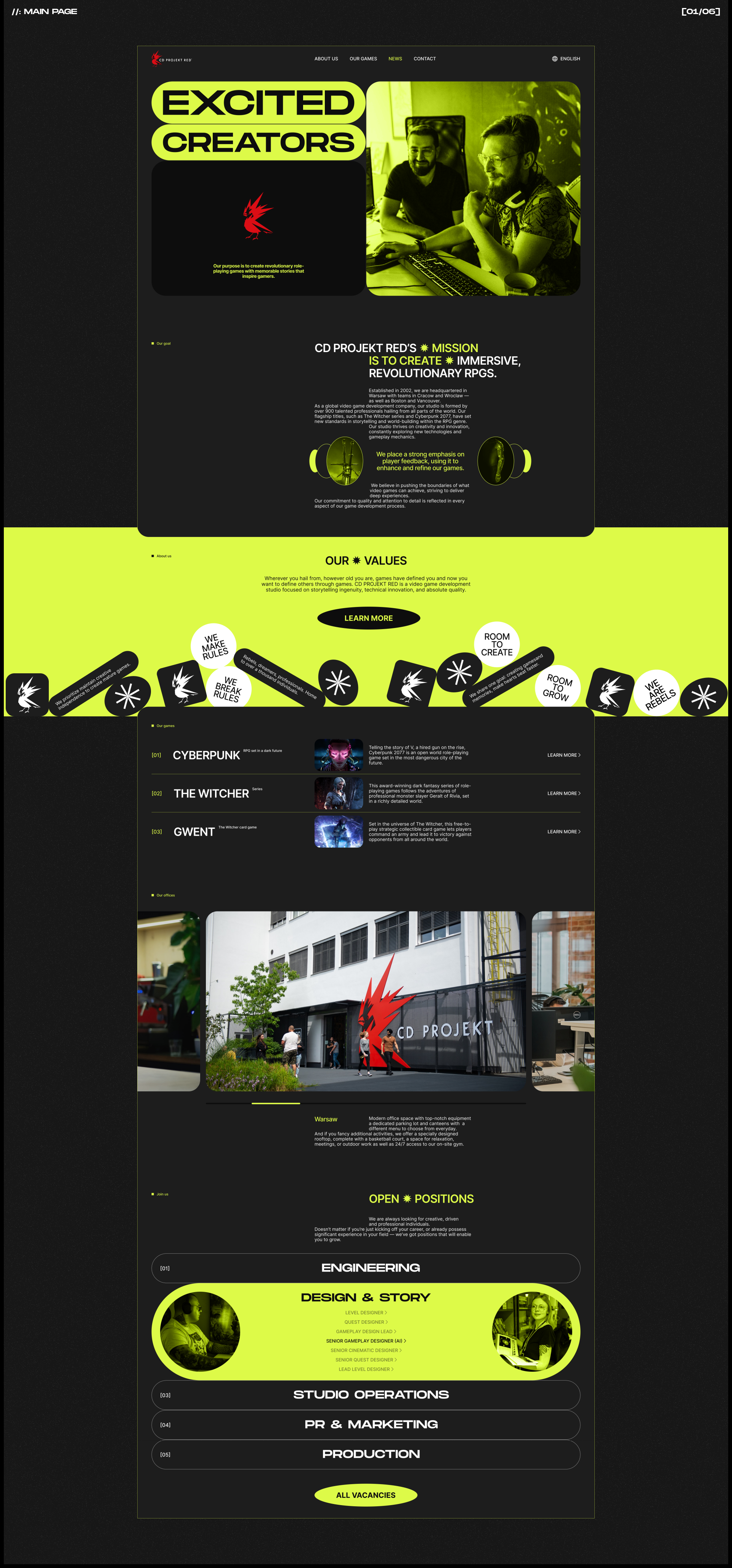 CD PROJEKT RED | Corporate Website — Изображение №3 — Интерфейсы на Dprofile