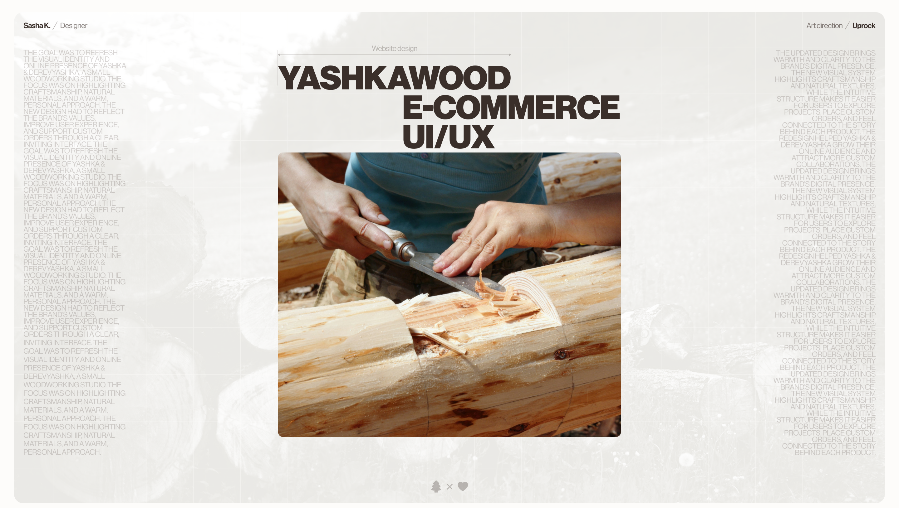 YashkaWood | E-commerce Website — Изображение №1 — Интерфейсы, Анимация на Dprofile