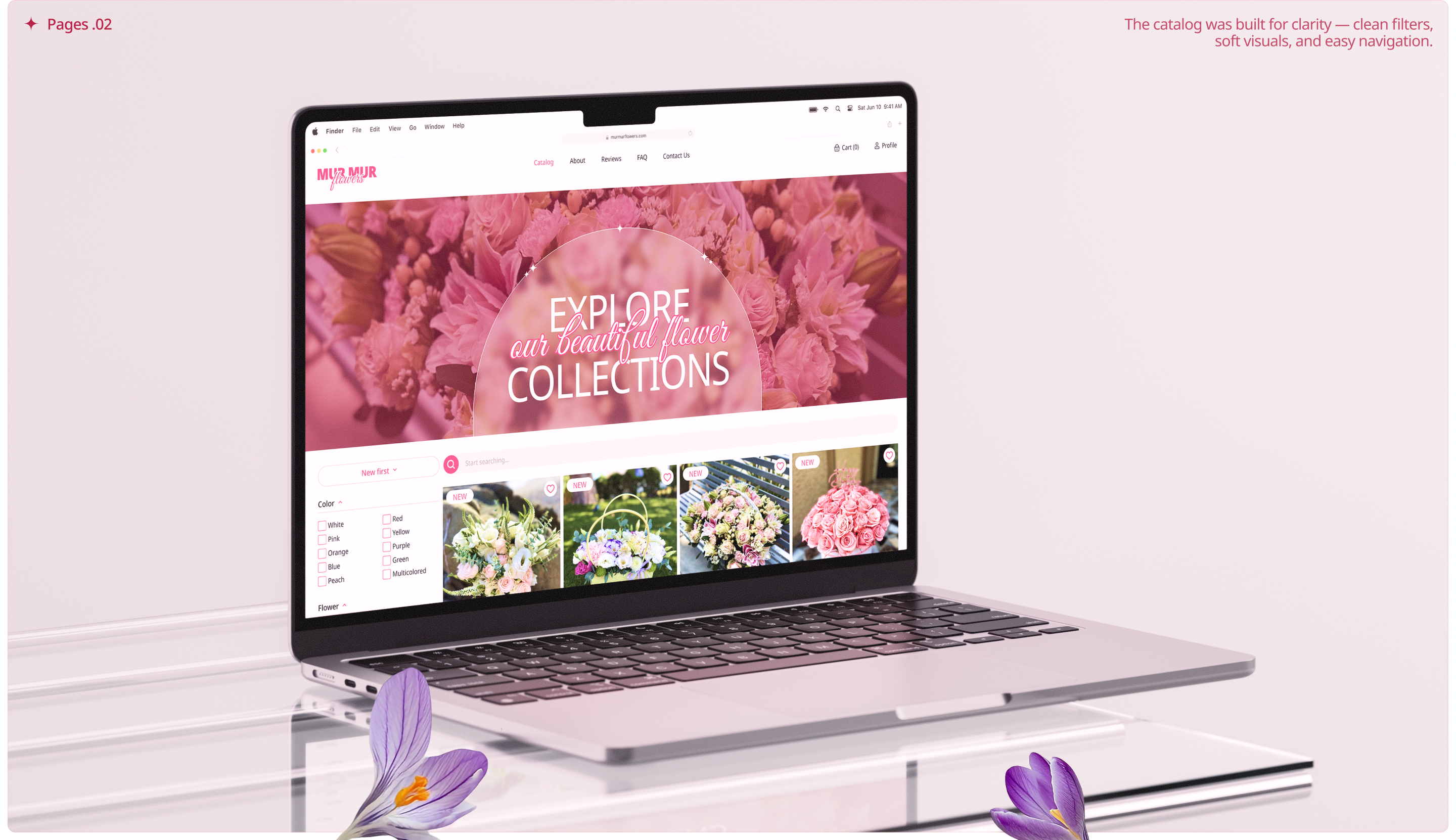 MUR MUR Flowers | E-commerce Website — Изображение №8 — Интерфейсы, Анимация на Dprofile