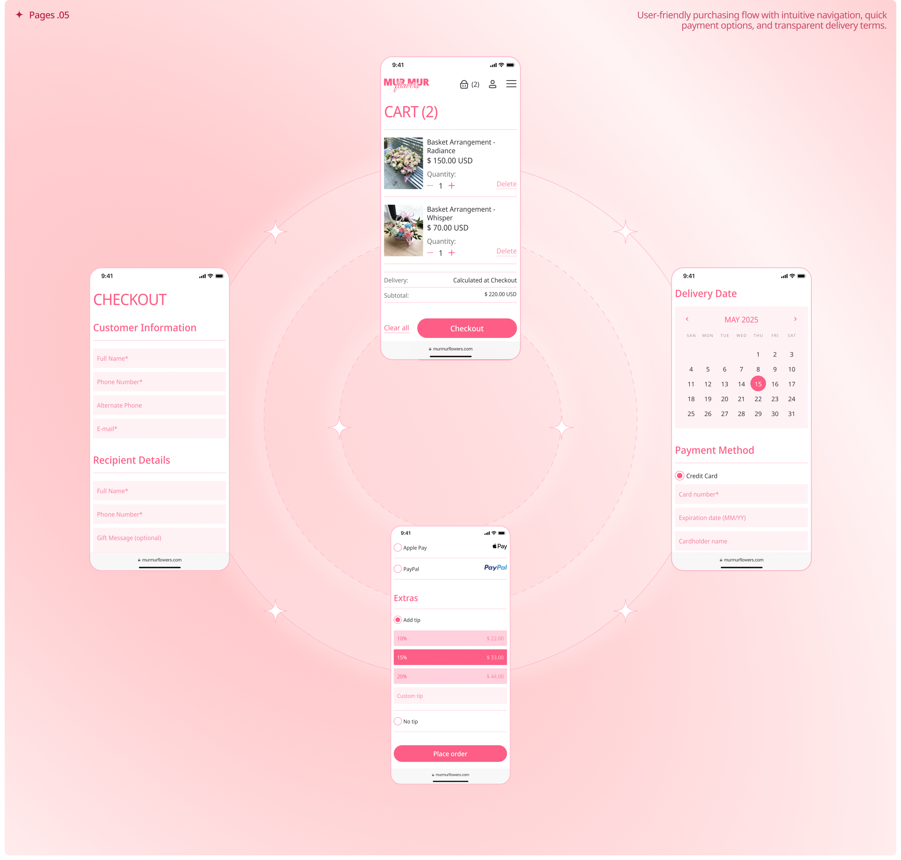 MUR MUR Flowers | E-commerce Website — Изображение №15 — Интерфейсы, Анимация на Dprofile