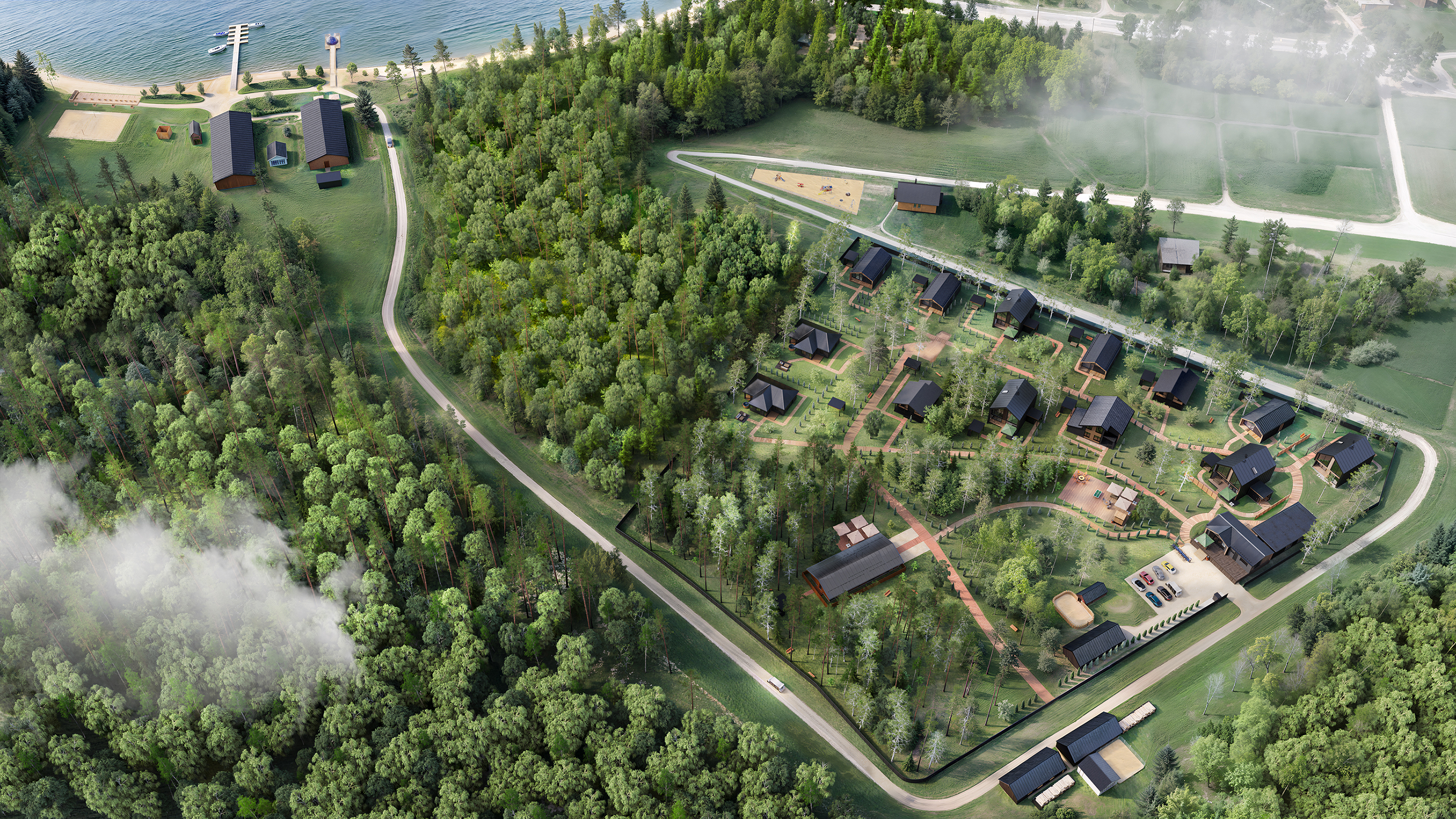 Эко-отель "Плавное течение" — Изображение №1 — 3D на Dprofile