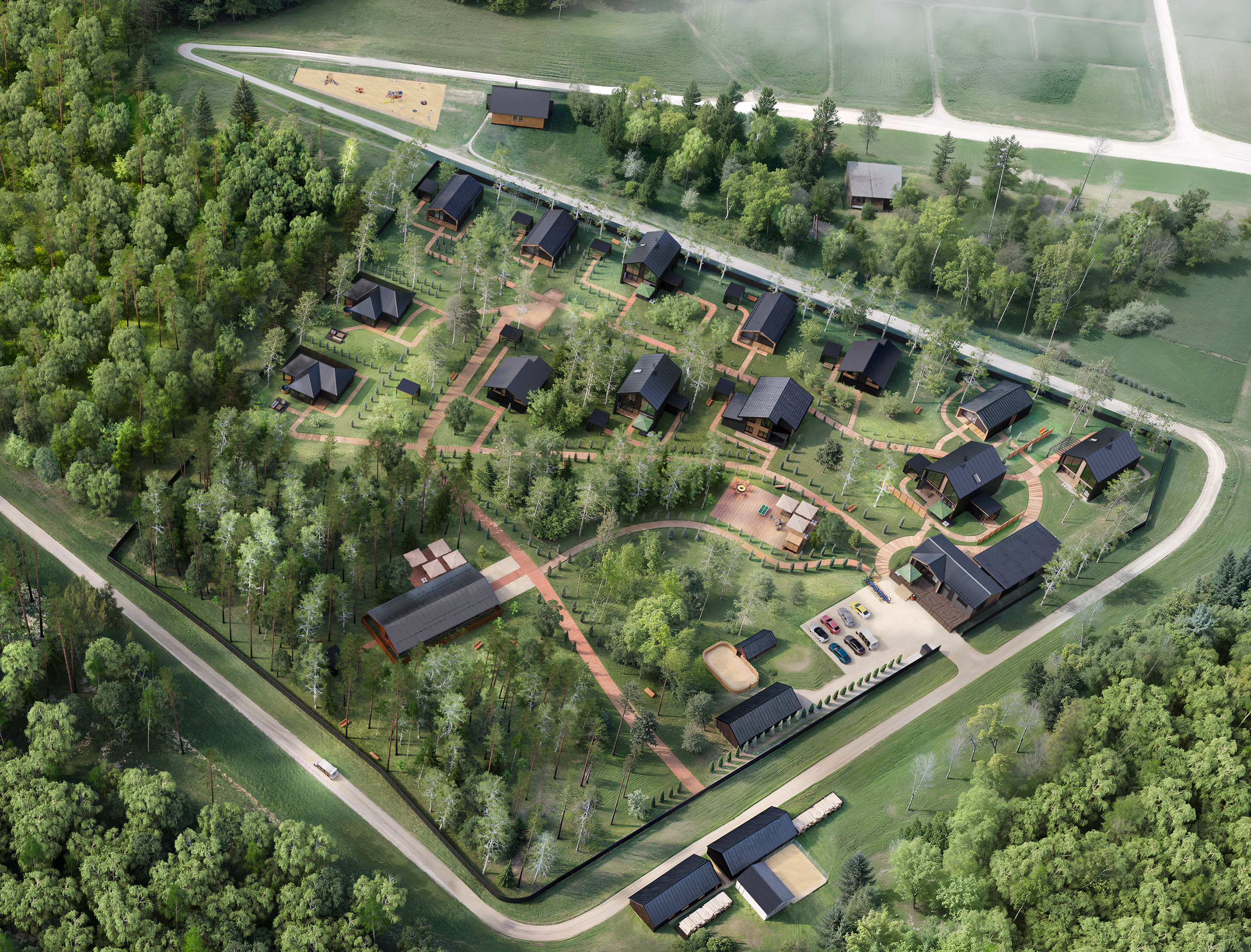 Эко-отель "Плавное течение" — Изображение №2 — 3D на Dprofile