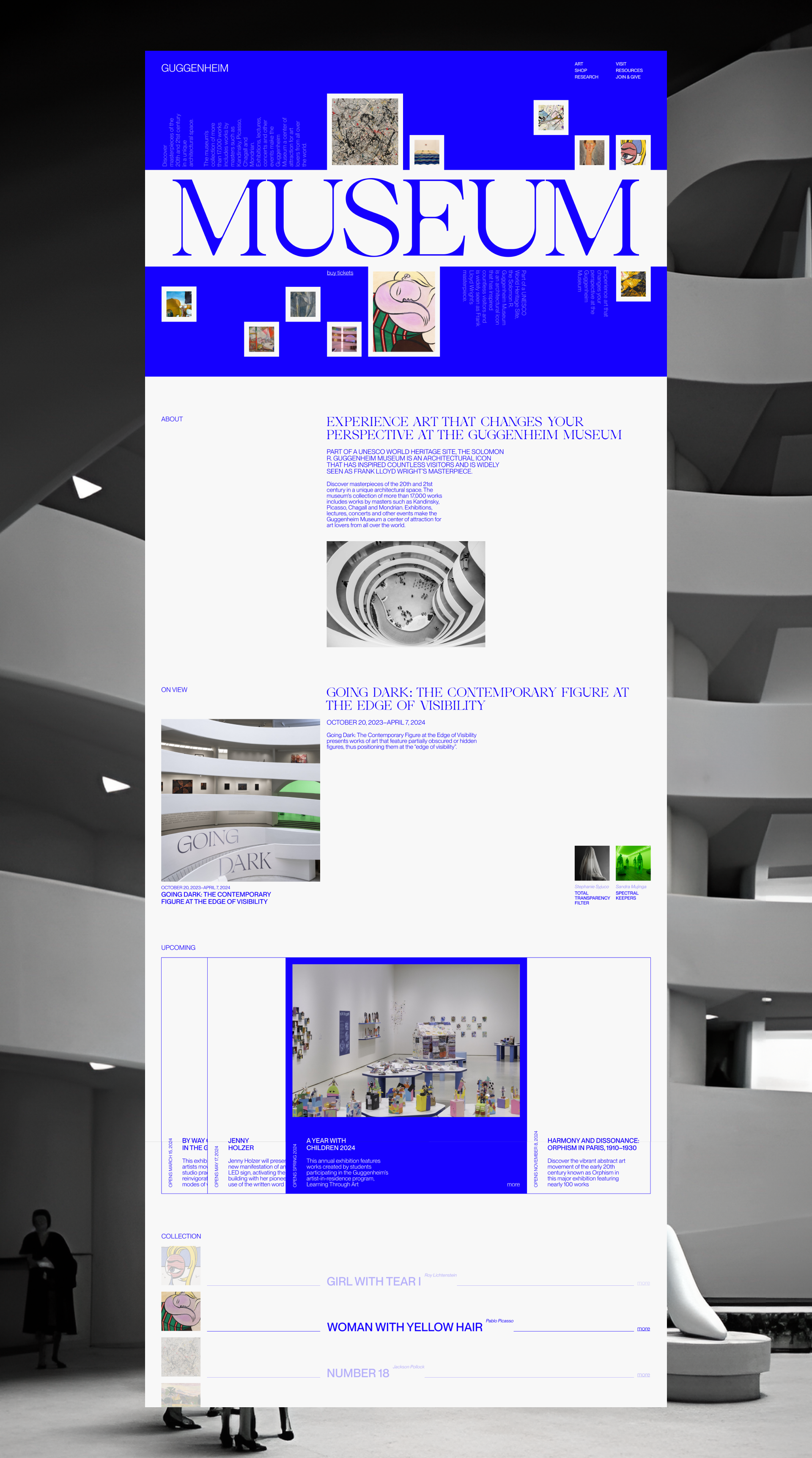 Guggenheim Museum | Corporate site redesign — Изображение №2 — Интерфейсы на Dprofile