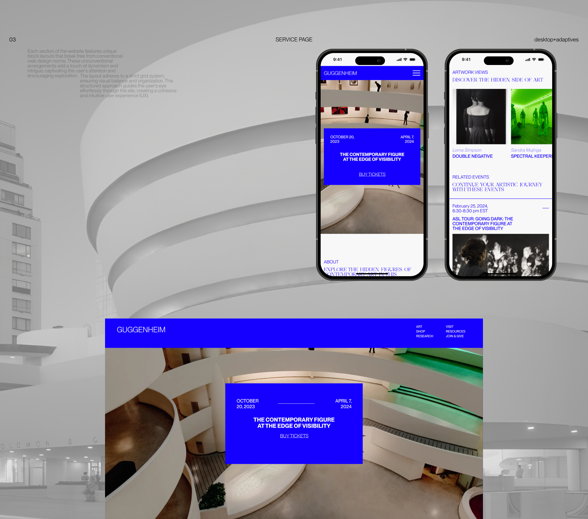 Guggenheim Museum | Corporate site redesign — Изображение №7 — Интерфейсы на Dprofile