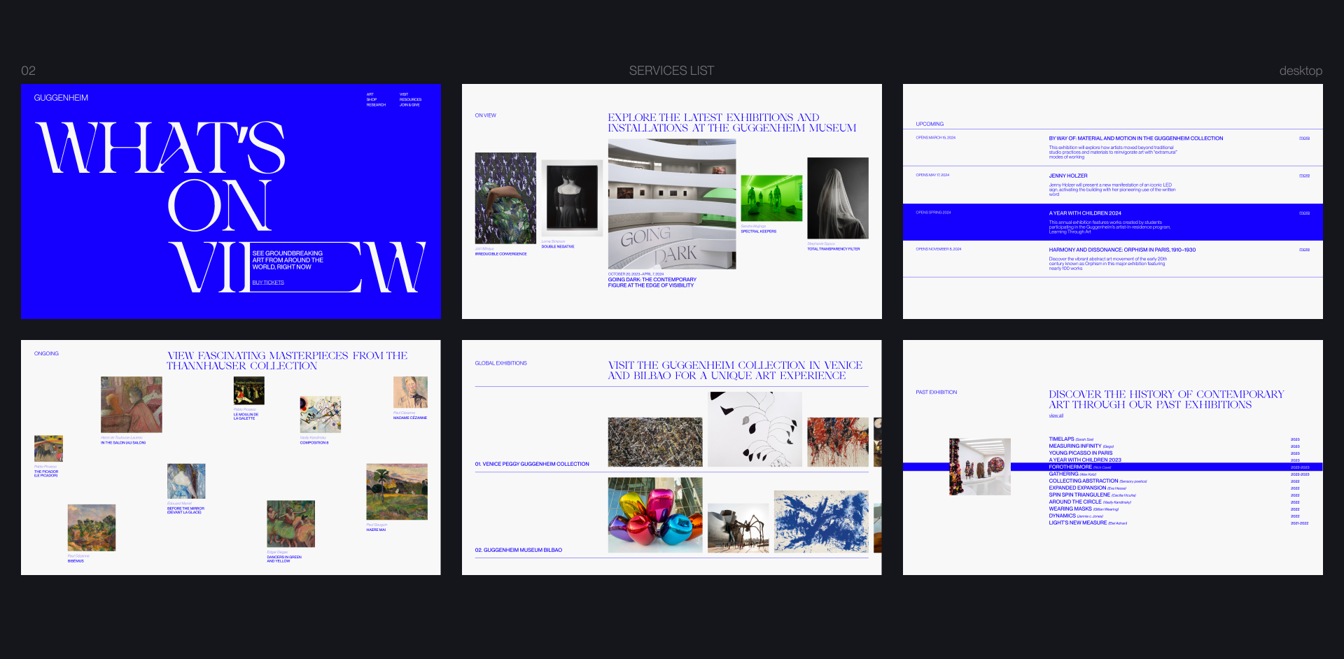 Guggenheim Museum | Corporate site redesign — Изображение №5 — Интерфейсы на Dprofile
