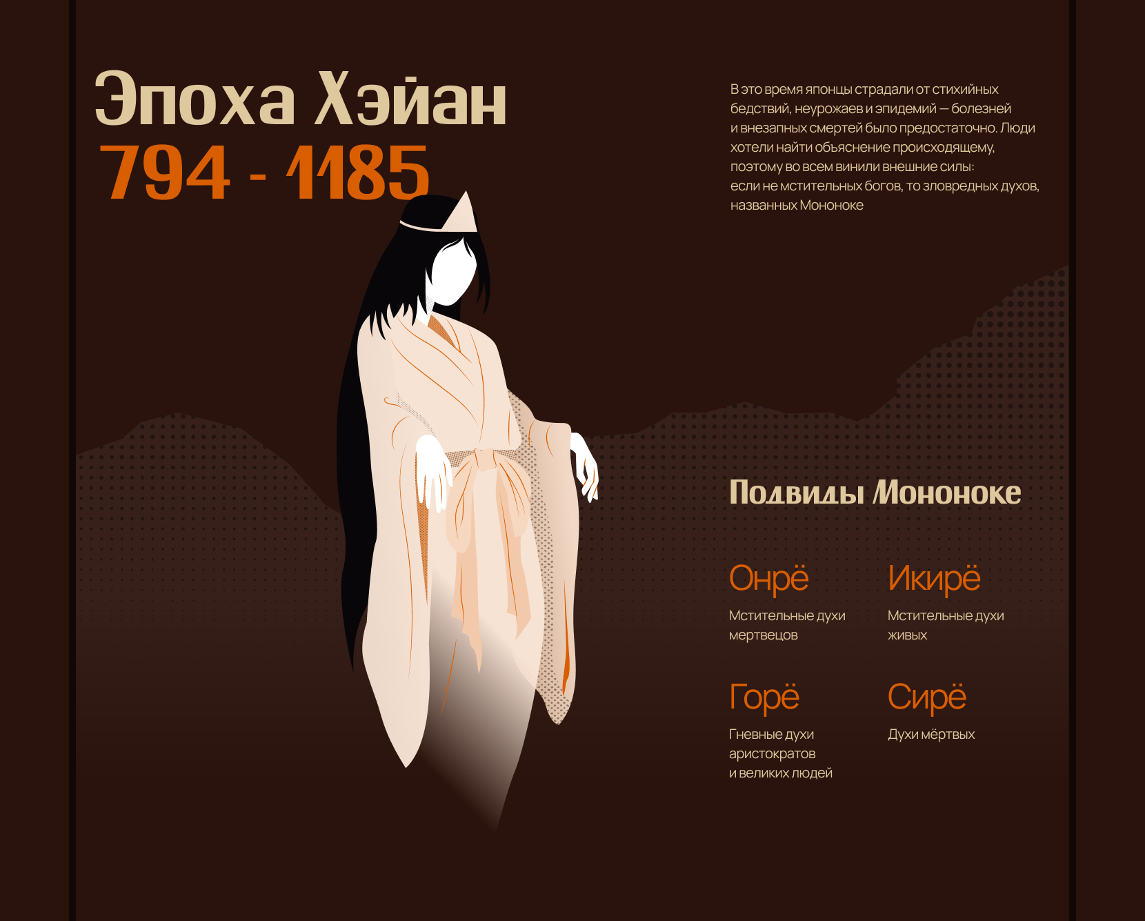 Нечистая сила по-японски | Longread design — Изображение №6 — Интерфейсы, Иллюстрация на Dprofile