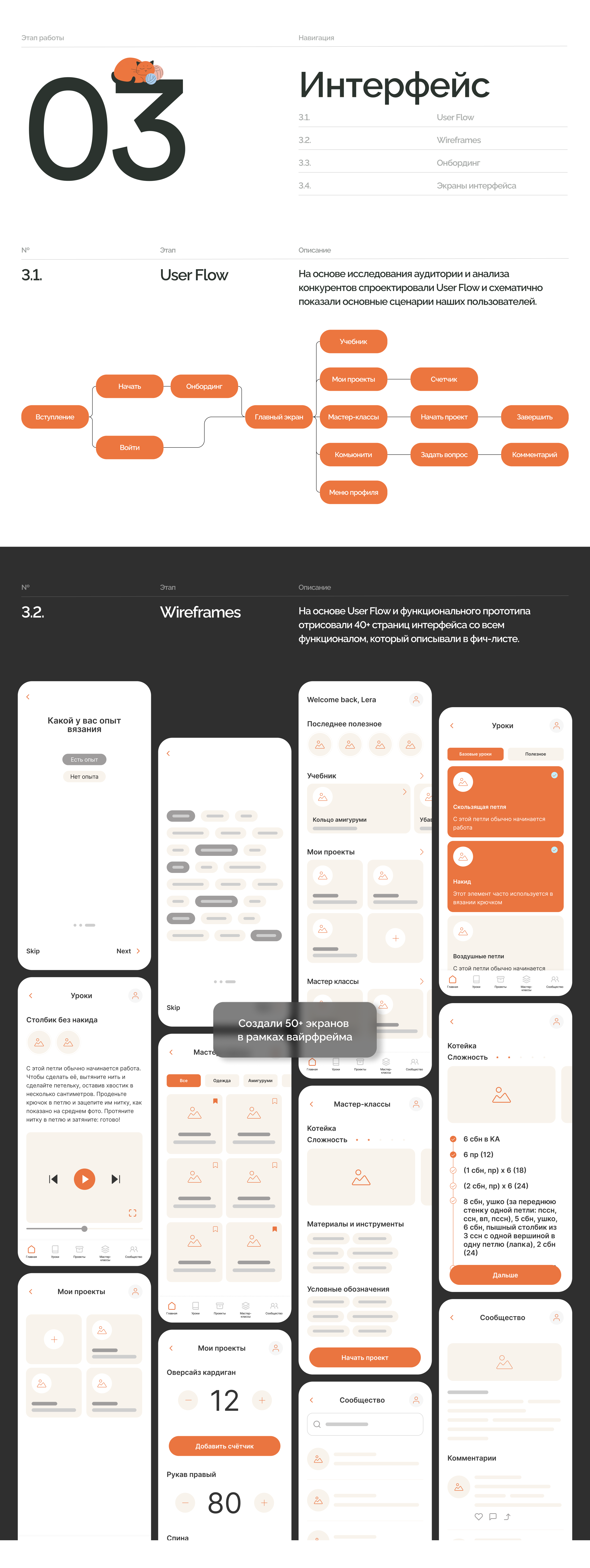 YarnPaw | crochet learning app ux/ui — Изображение №5 — Интерфейсы, Иллюстрация на Dprofile
