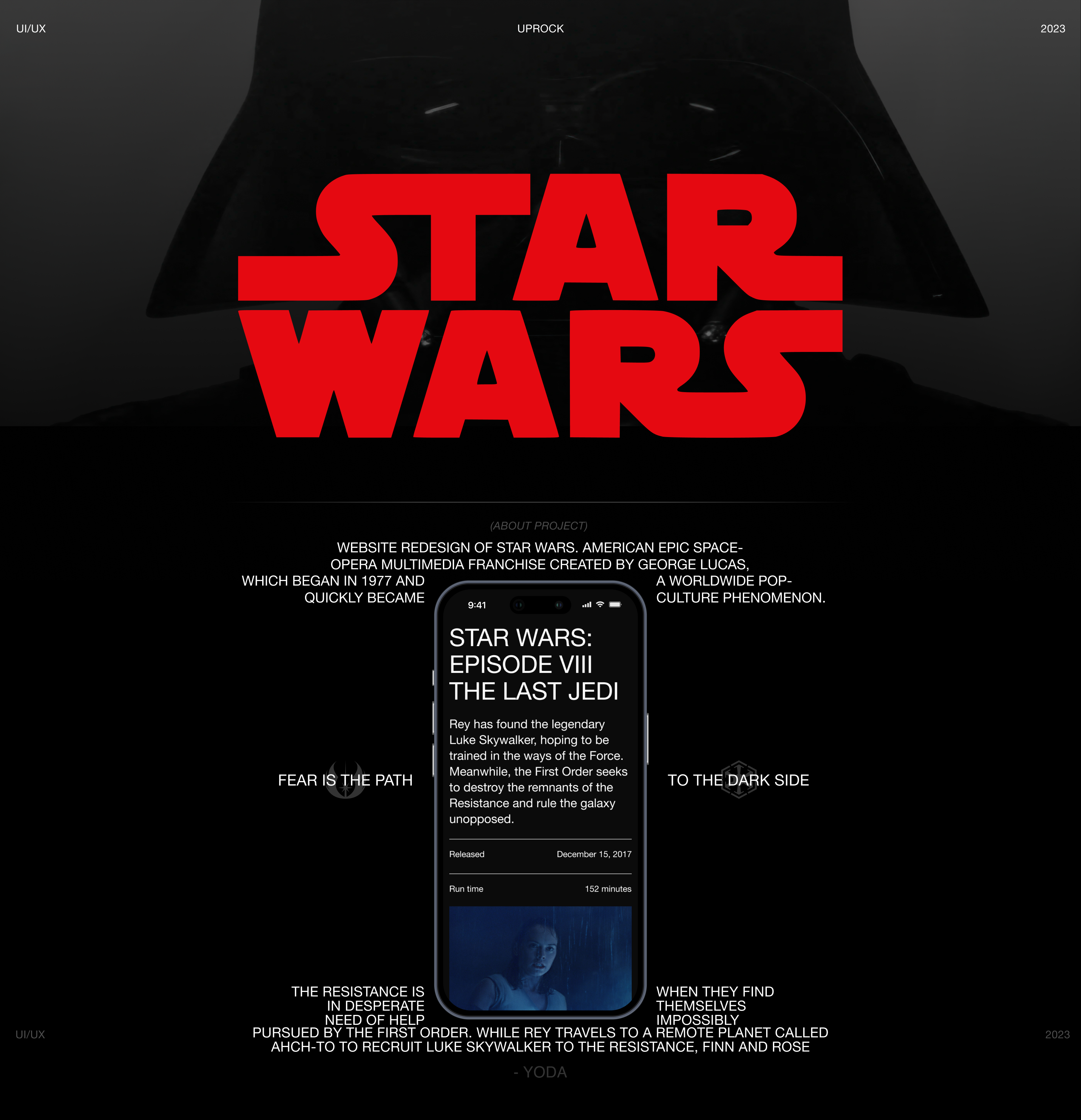 Star Wars website redesign — Изображение №1 — Интерфейсы, Графика на Dprofile