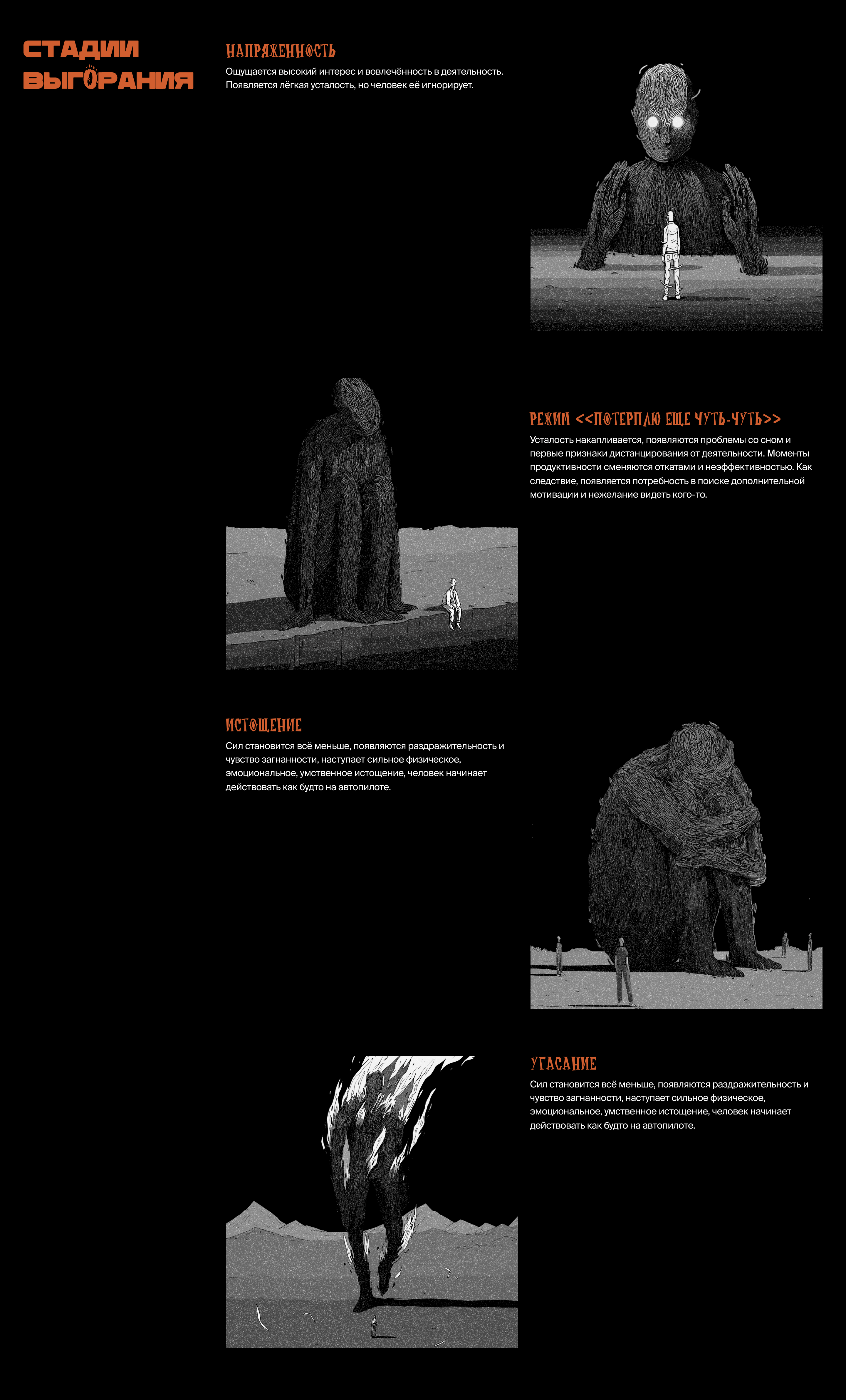 Эмоциональное выгорание / Лонгрид — Изображение №7 — Иллюстрация, Интерфейсы на Dprofile